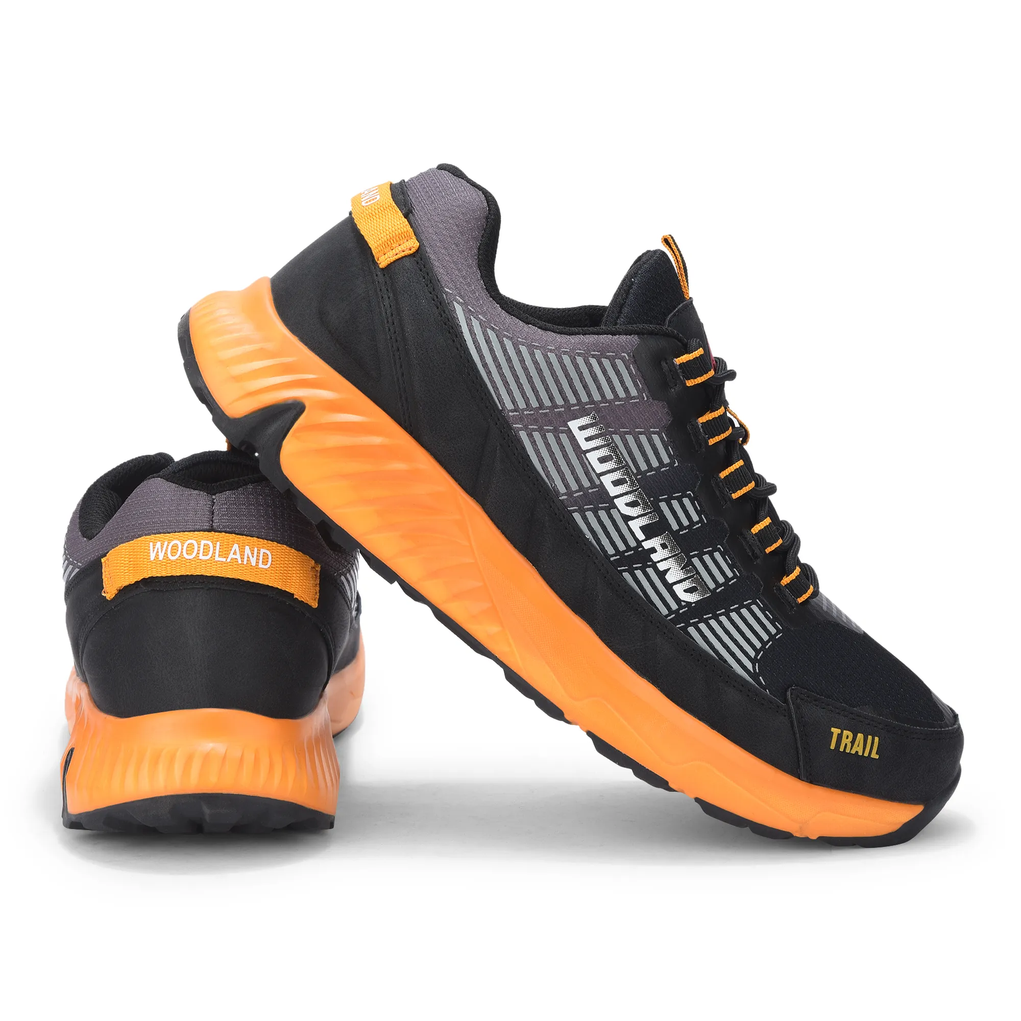 Men Black/Yellow Active Mesh Sports Shoe - Thumbnail 10