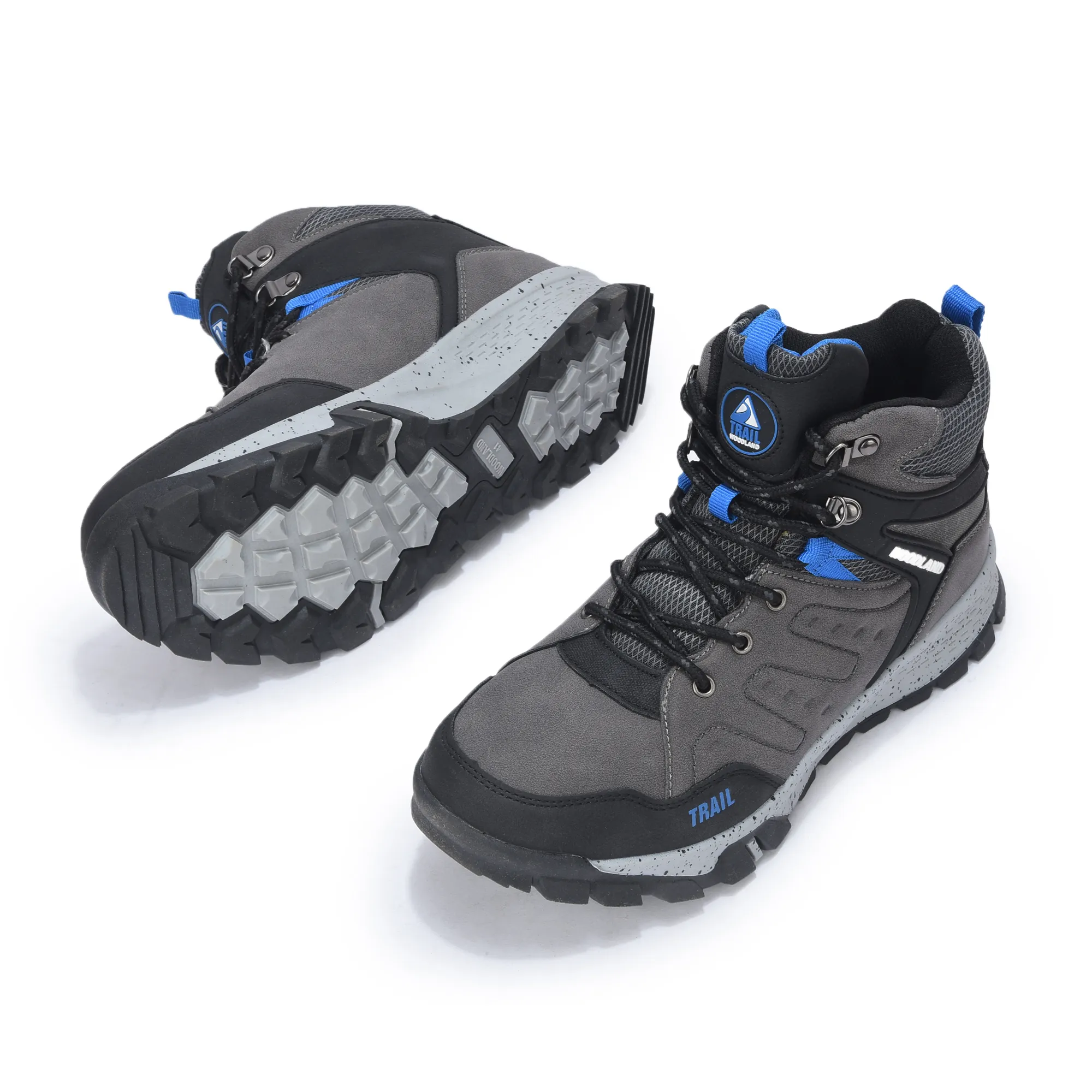 Woodland Grey Comfort Outdoor Sports Shoe For Men - Thumbnail 5