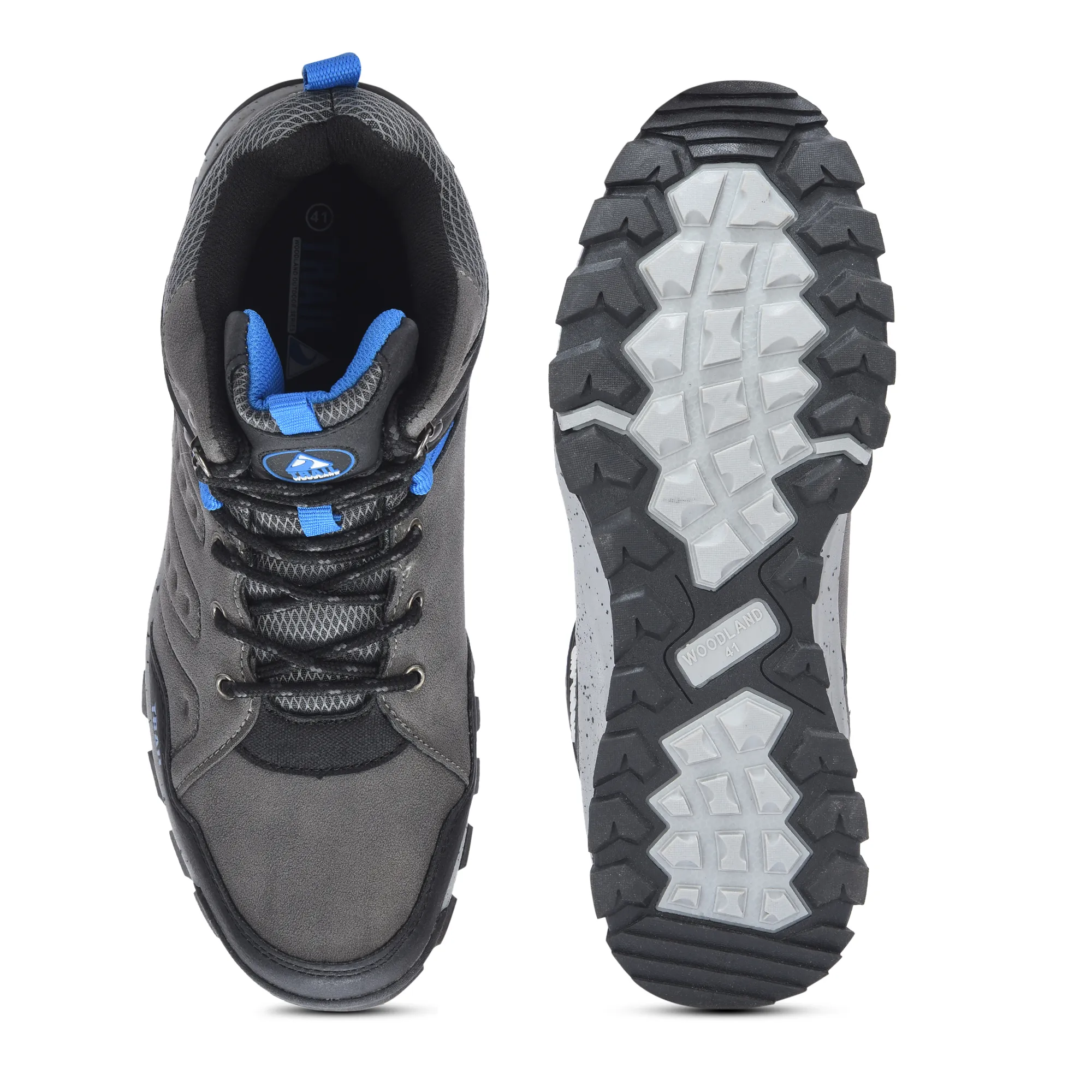 Woodland Grey Comfort Outdoor Sports Shoe For Men - Thumbnail 8