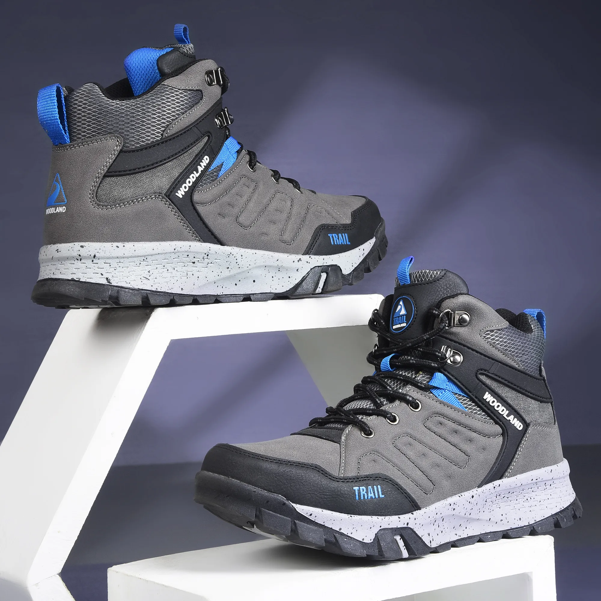 Woodland Grey Comfort Outdoor Sports Shoe For Men - Thumbnail 9