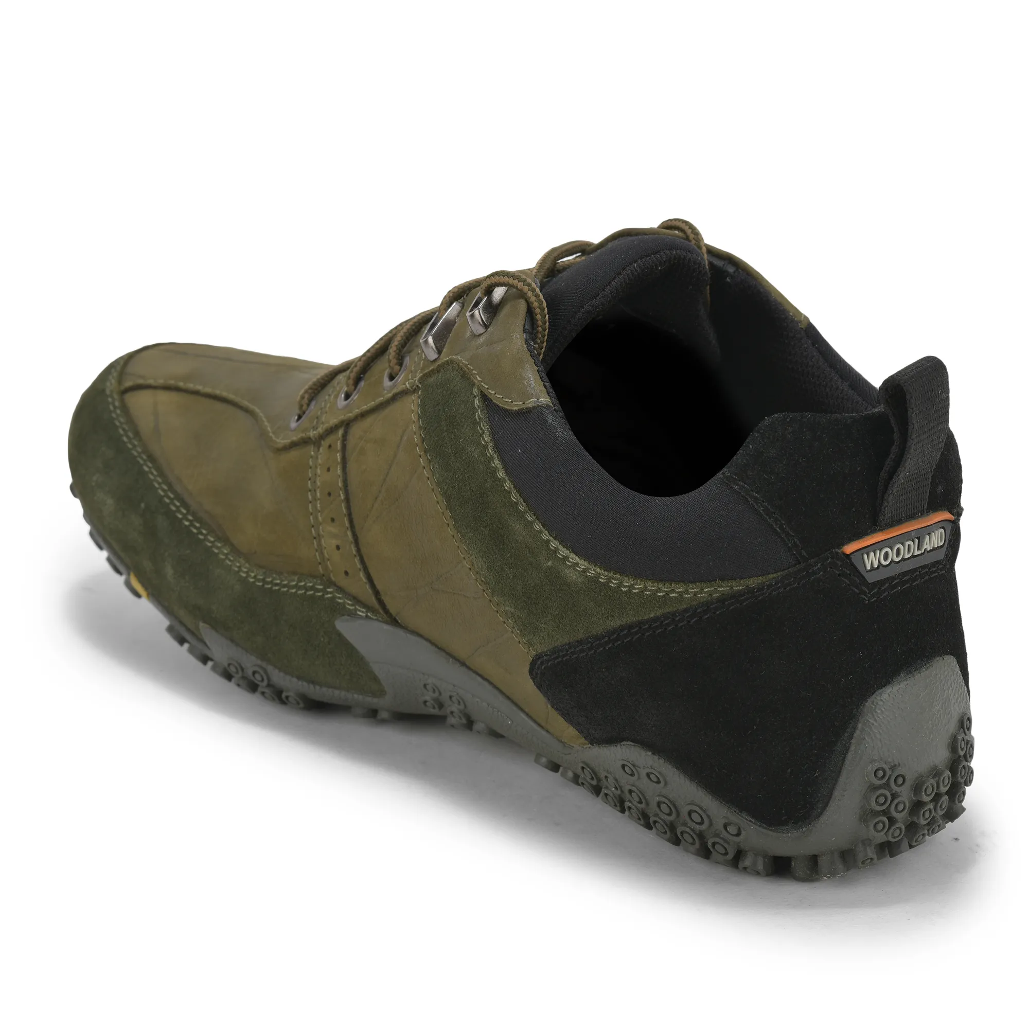Casual Olive Green lace-up shoes for men - Thumbnail 7
