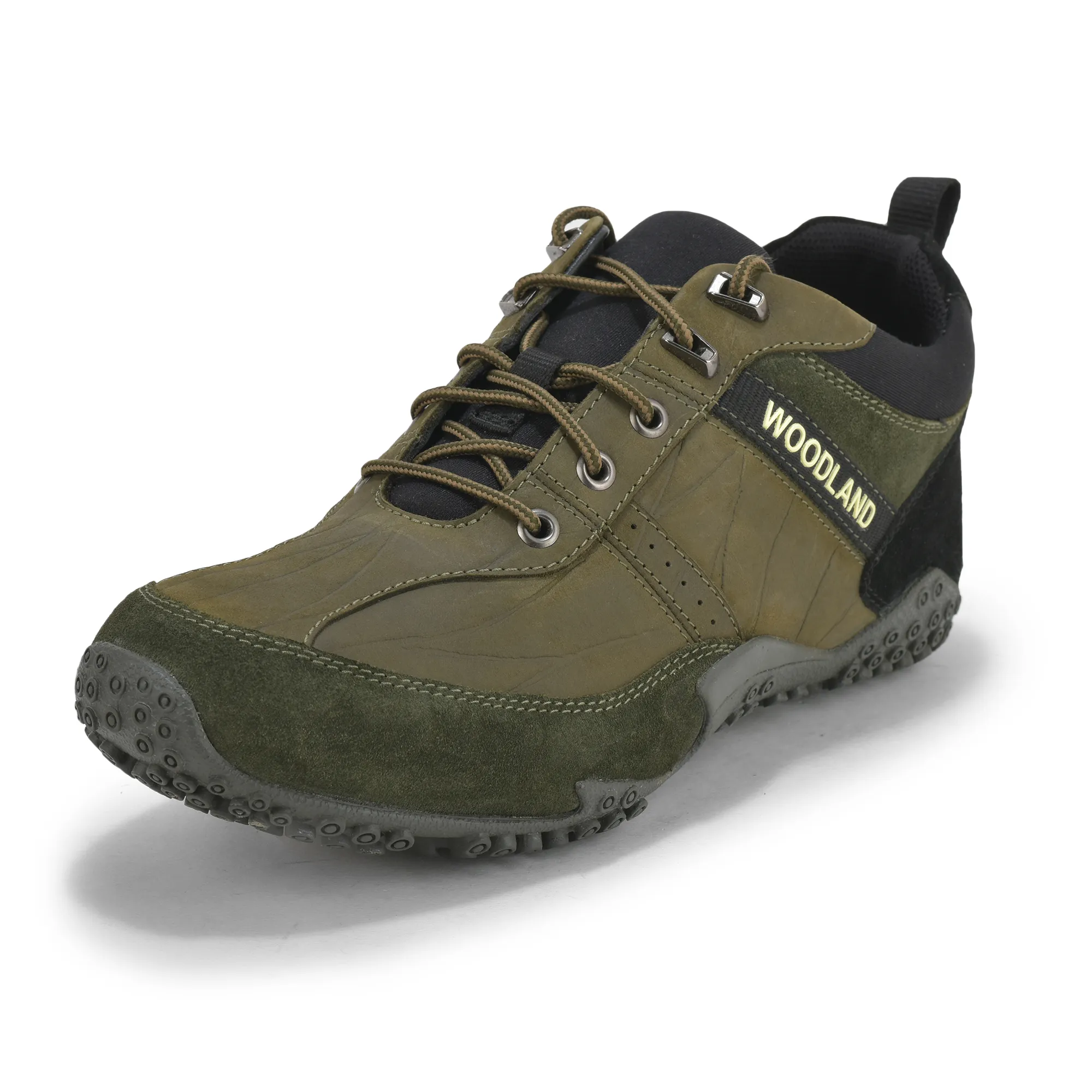 Casual Olive Green lace-up shoes for men - Thumbnail 11