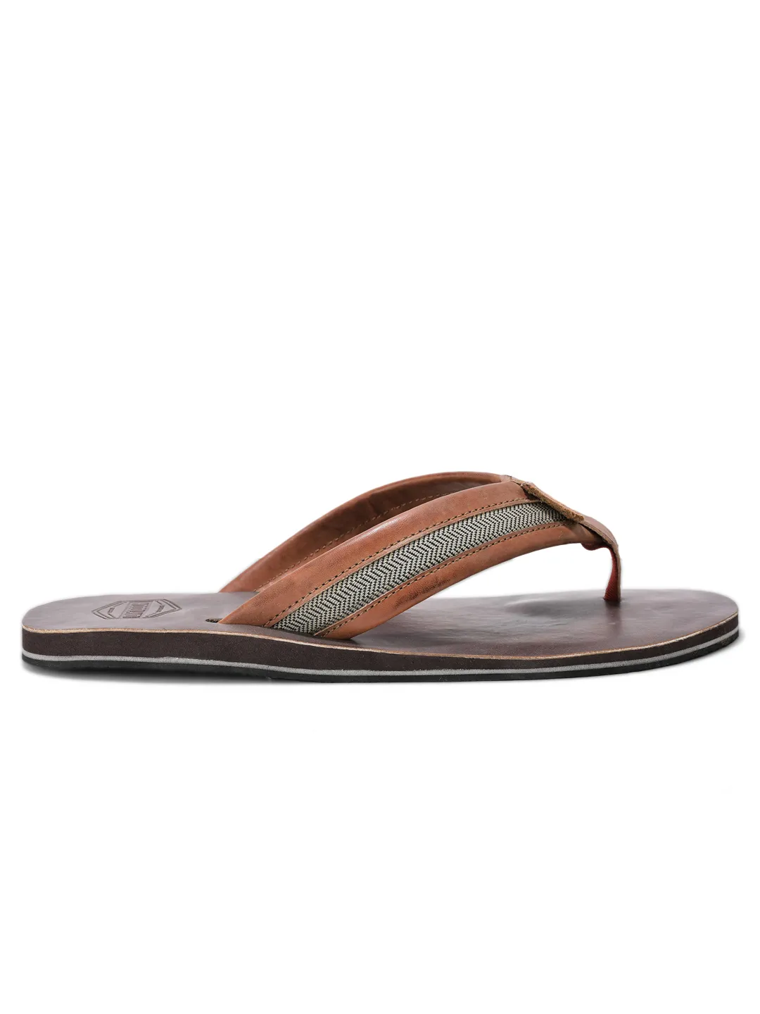 Woodland Premium Beige Men's PU Slippers - Thumbnail 2