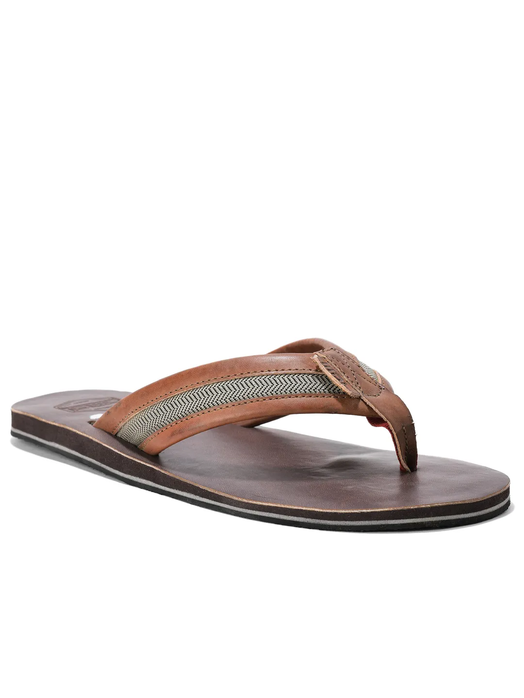 Woodland Premium Beige Men's PU Slippers - Thumbnail 12