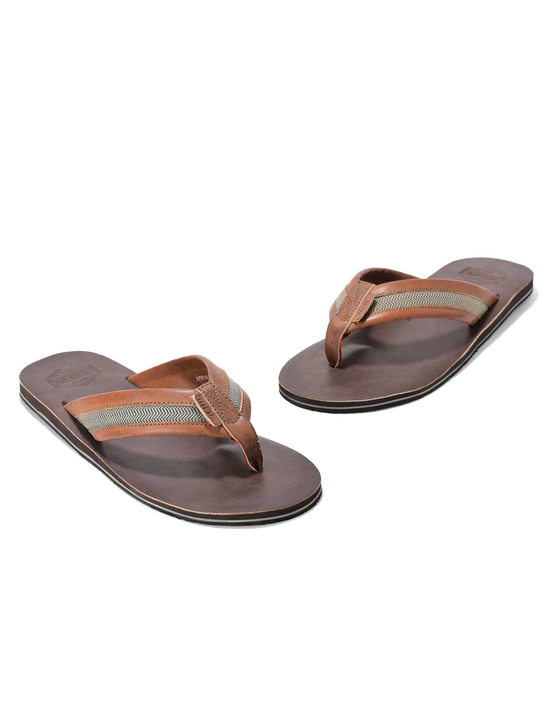 Woodland Premium Beige Men's PU Slippers - Thumbnail 3