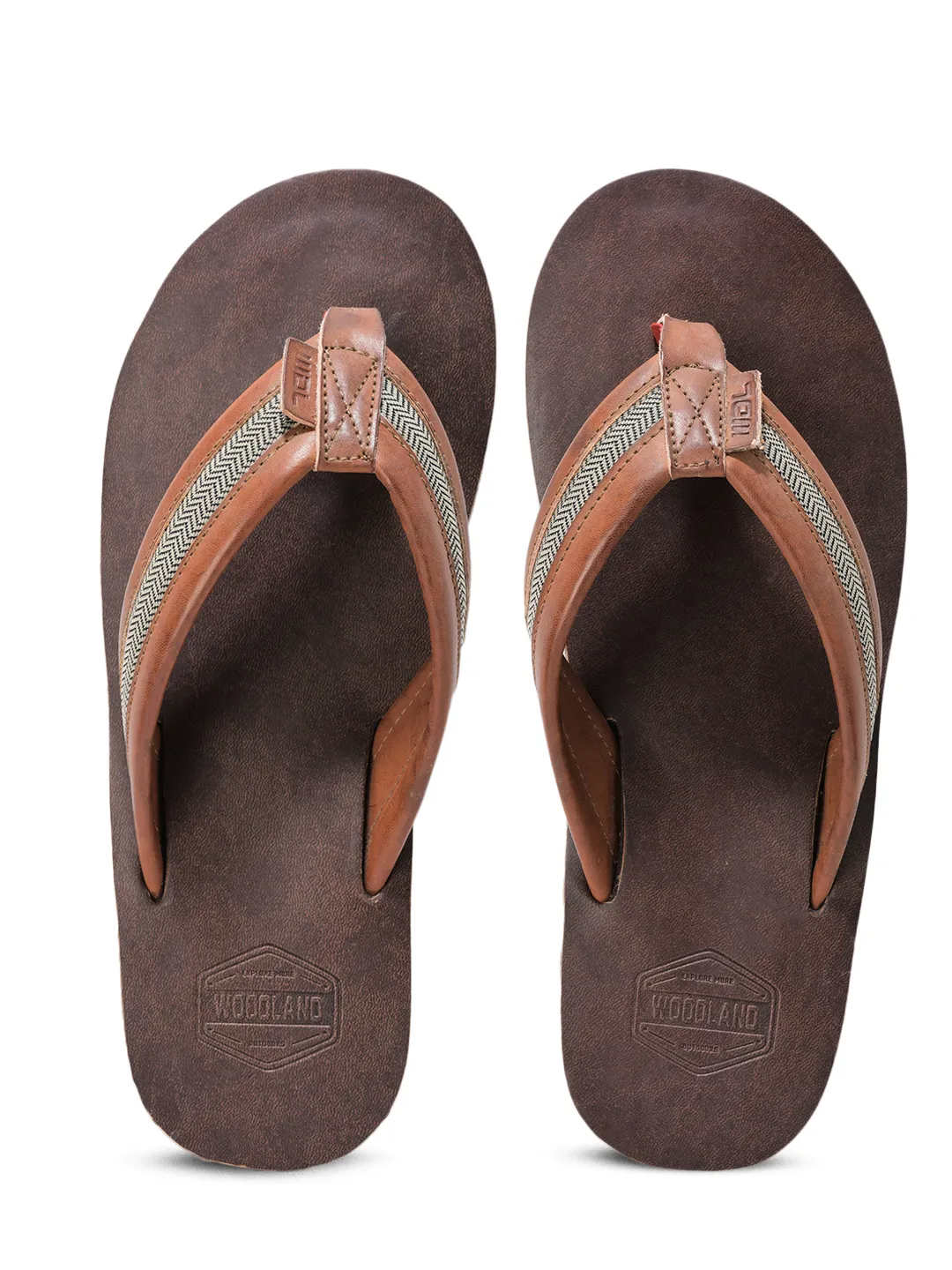 Woodland Premium Beige Men's PU Slippers - Thumbnail 5