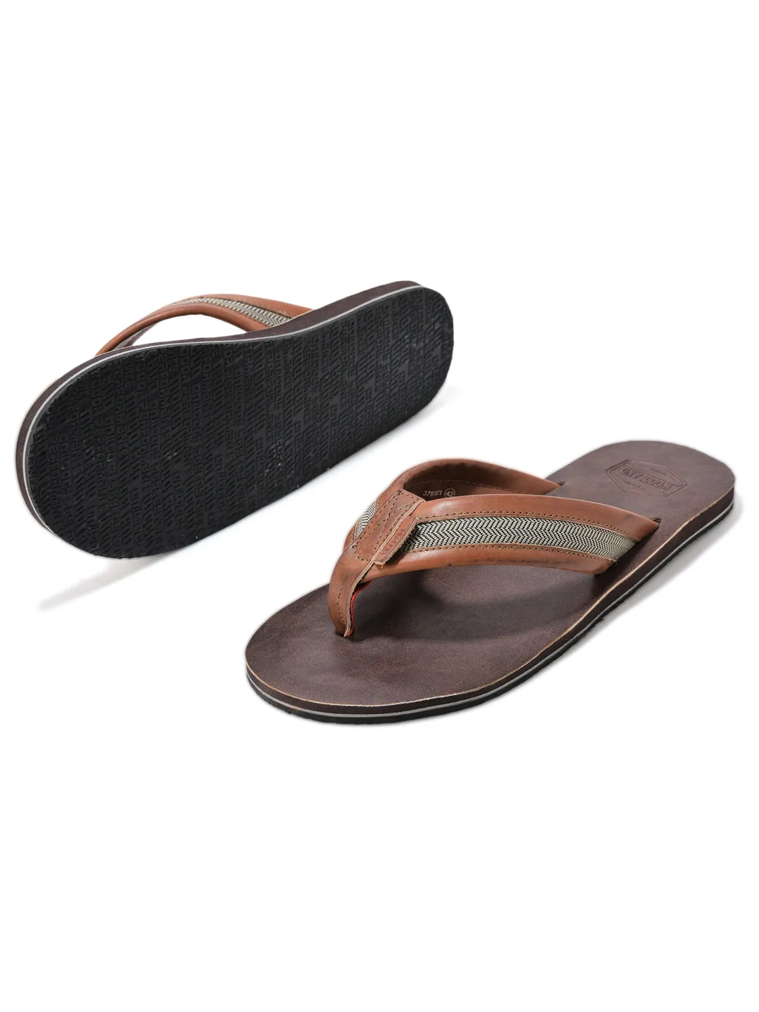 Woodland Premium Beige Men's PU Slippers - Thumbnail 6