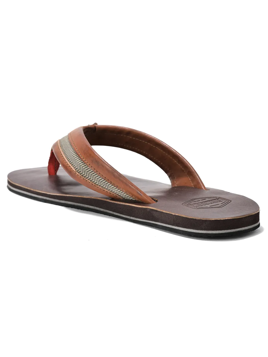 Woodland Premium Beige Men's PU Slippers - Thumbnail 7