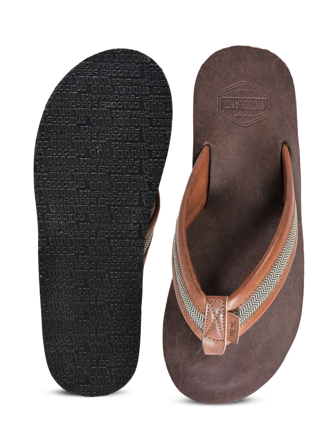 Woodland Premium Beige Men's PU Slippers - Thumbnail 9
