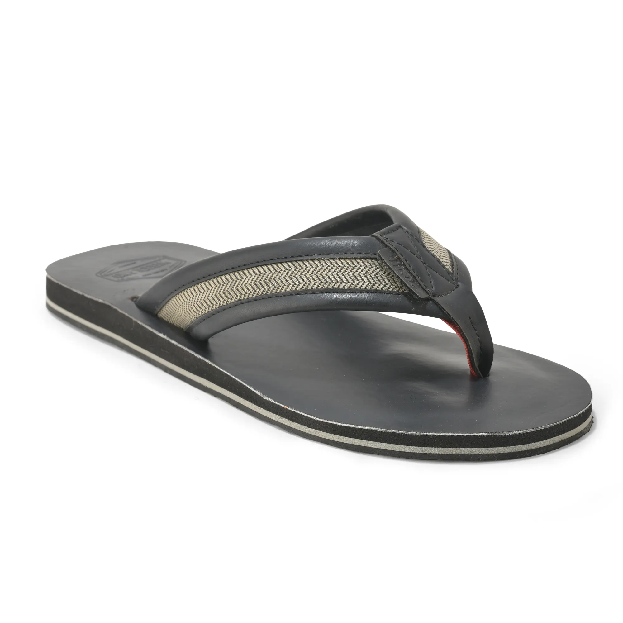 Woodland Premium Black Men's PU Slippers - Thumbnail 3