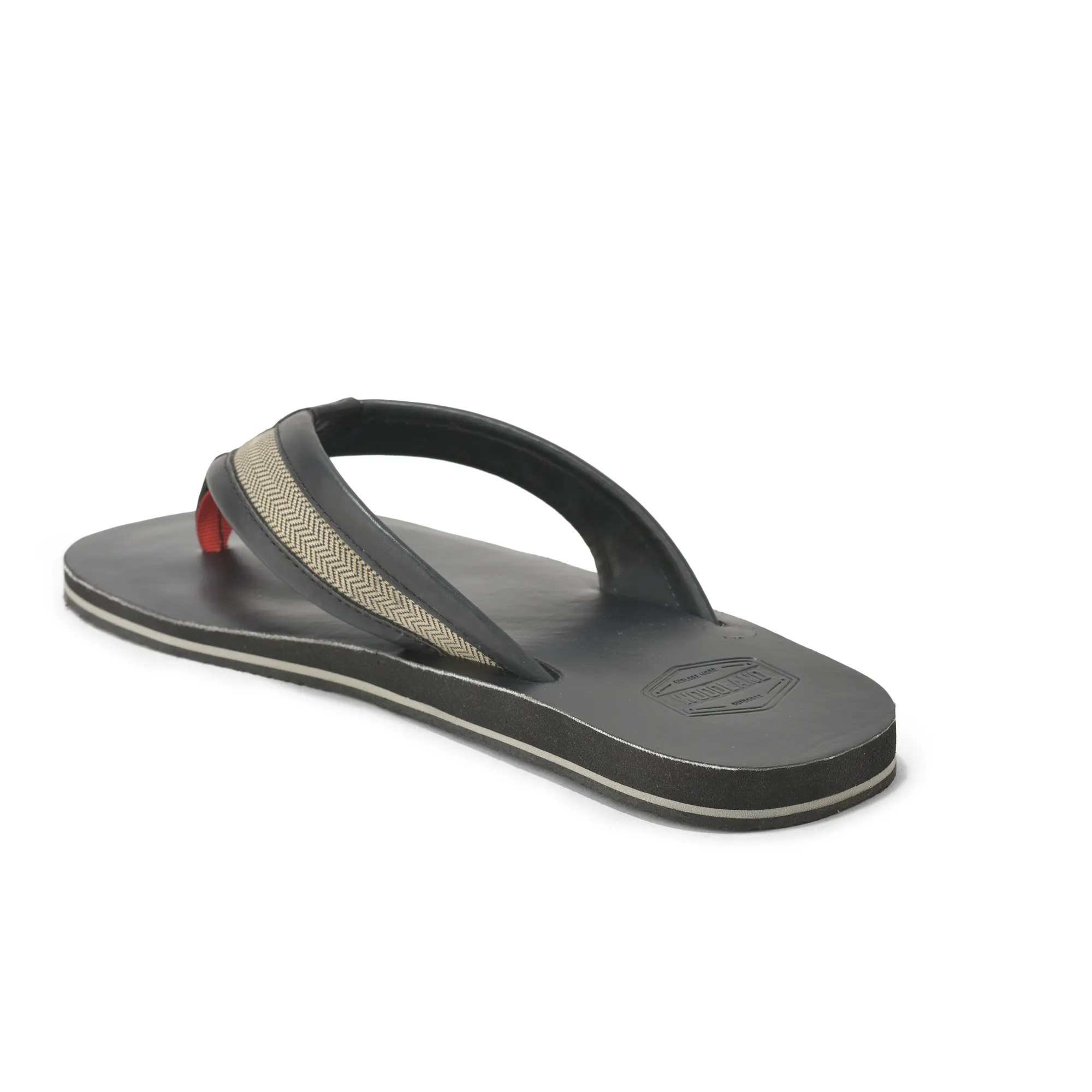 Woodland Premium Black Men's PU Slippers - Thumbnail 7