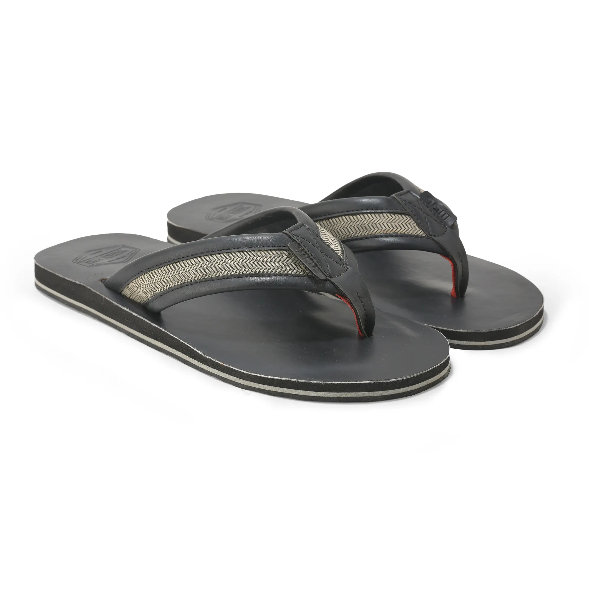 Woodland Premium Black Men's PU Slippers - Thumbnail 8