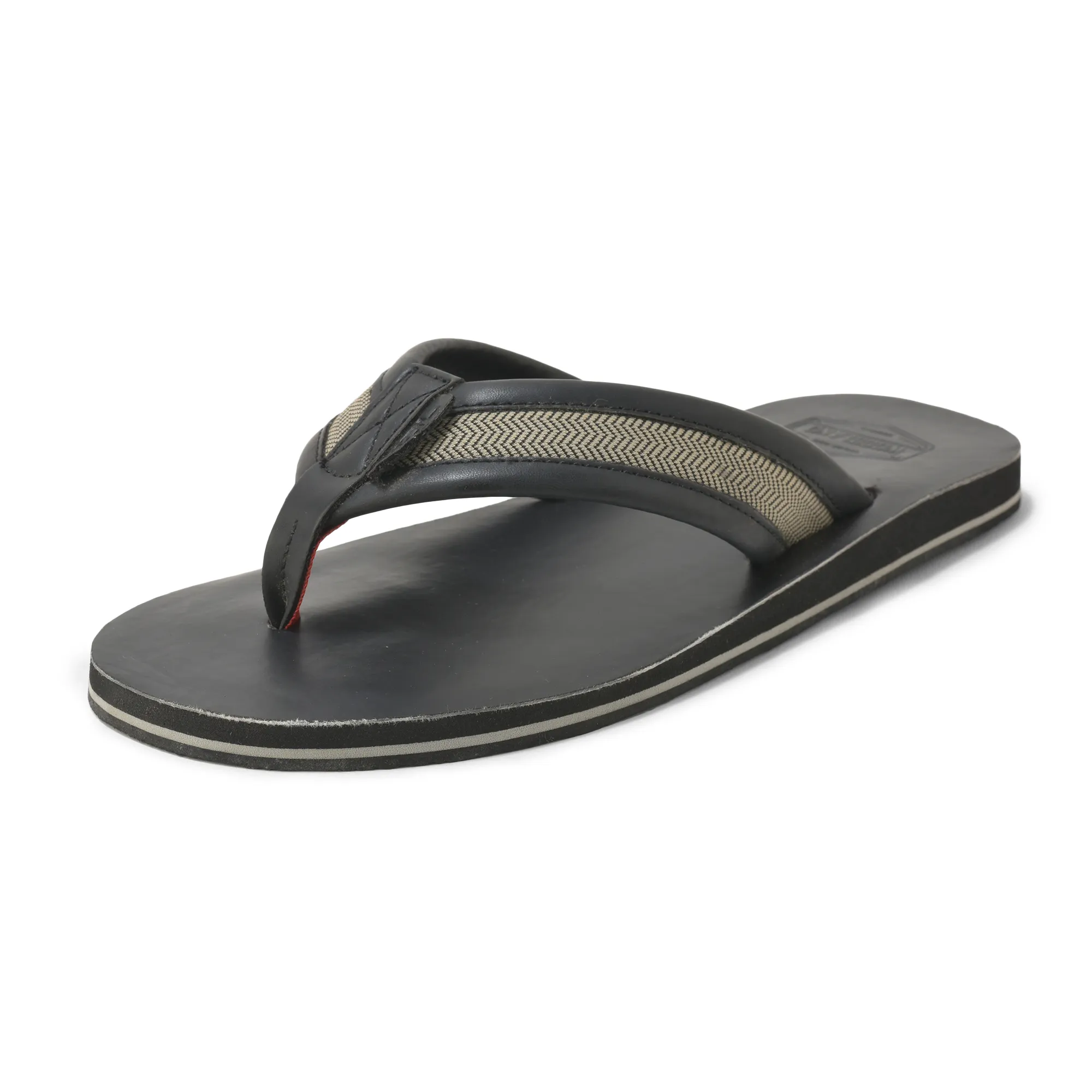 Woodland Premium Black Men's PU Slippers - Thumbnail 11