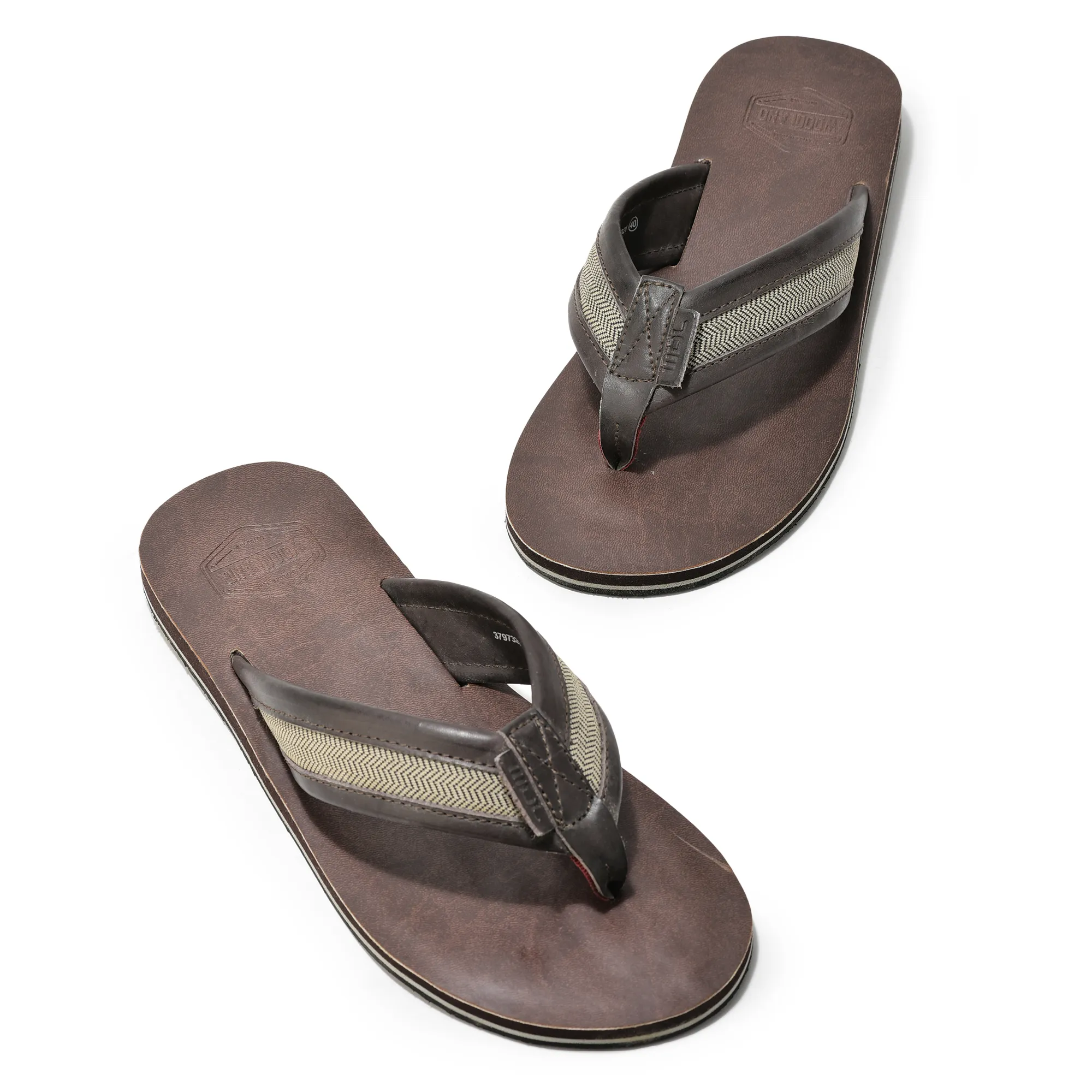 Woodland Premium Brown Men’s PU Slippers - Thumbnail 2