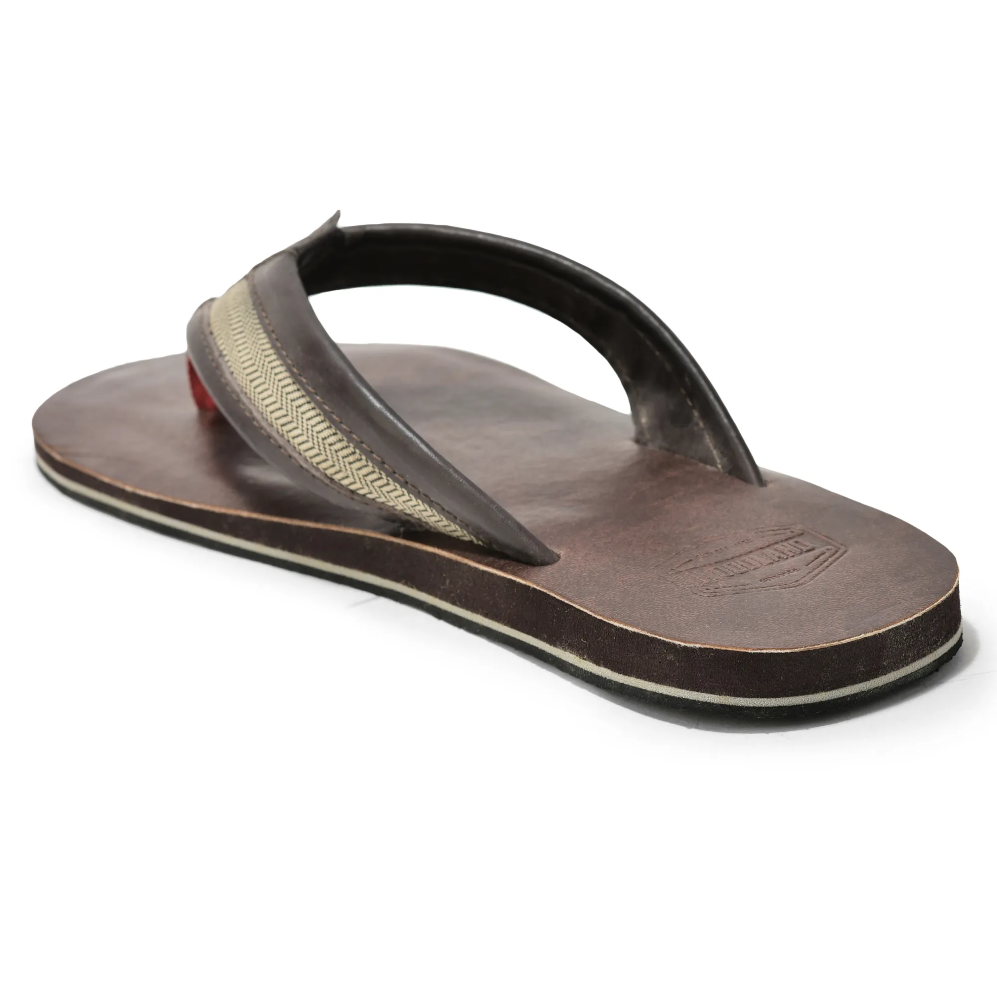 Woodland Premium Brown Men’s PU Slippers - Thumbnail 6