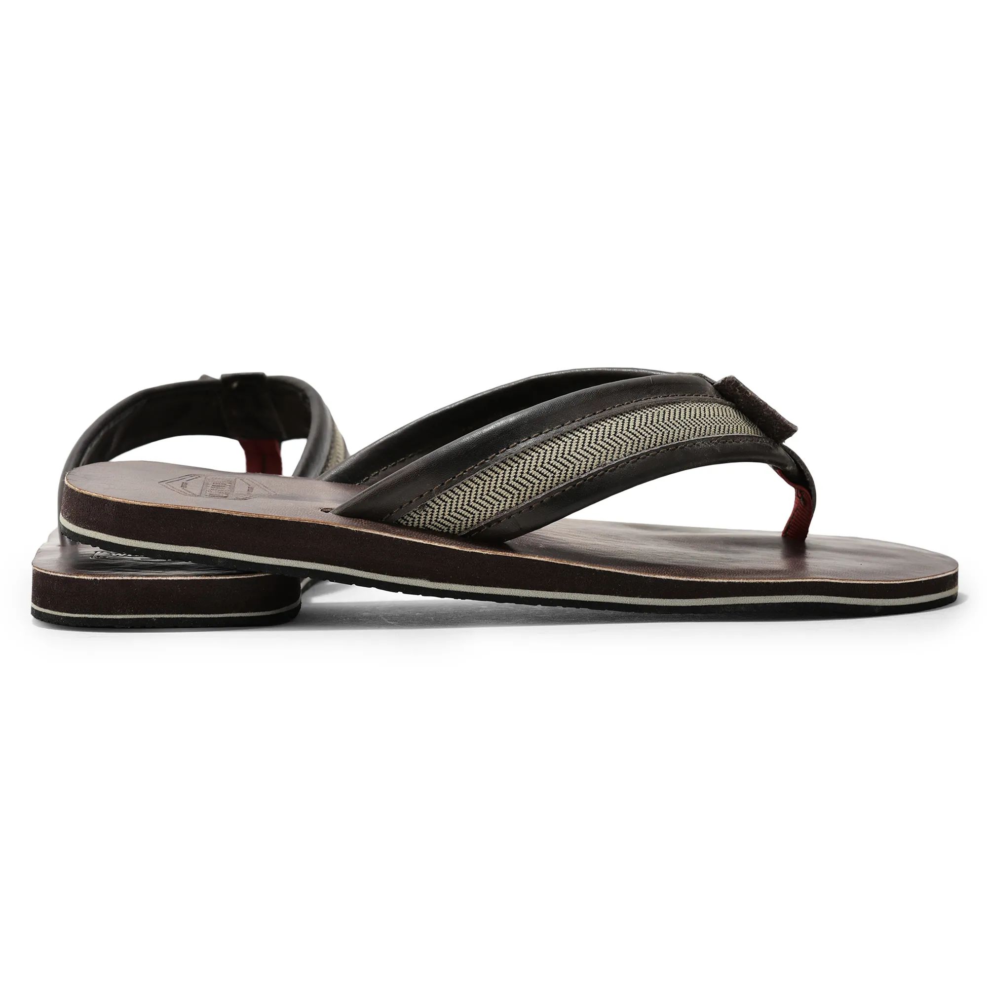 Woodland Premium Brown Men’s PU Slippers - Thumbnail 10