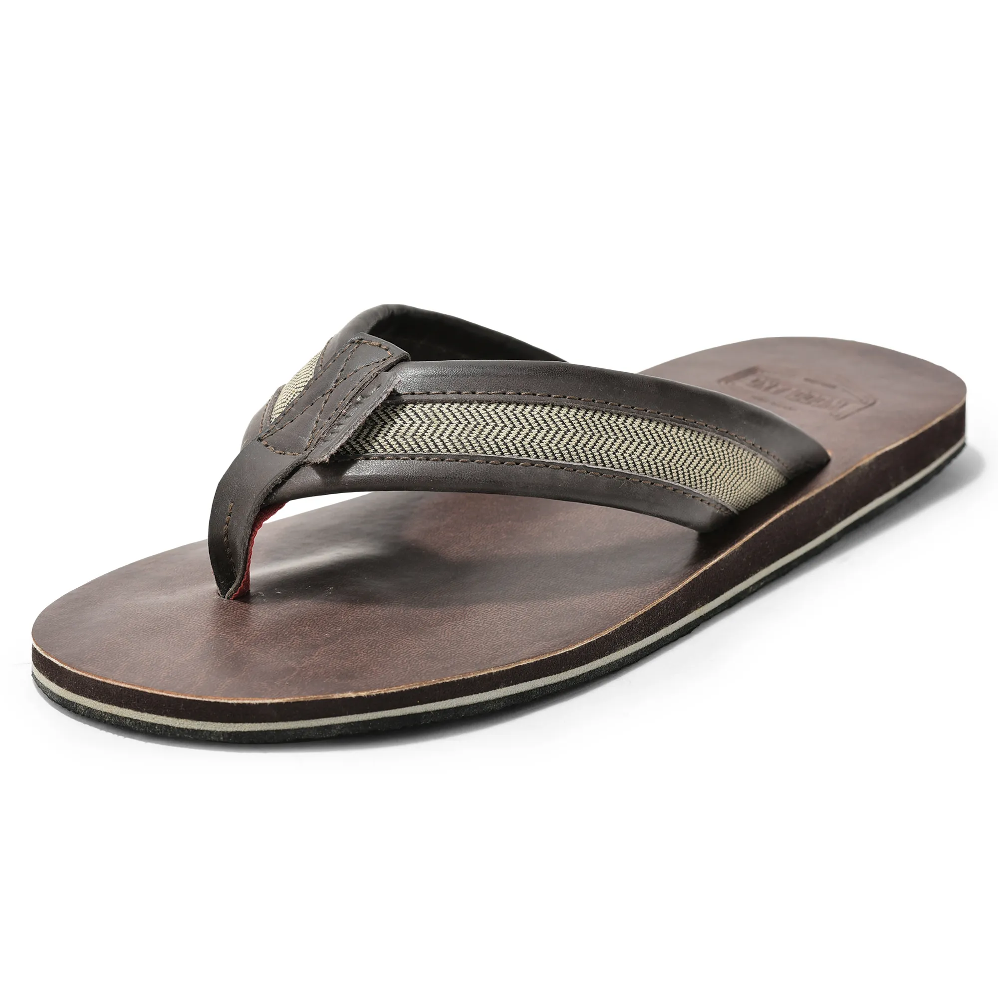 Woodland Premium Brown Men’s PU Slippers - Thumbnail 11