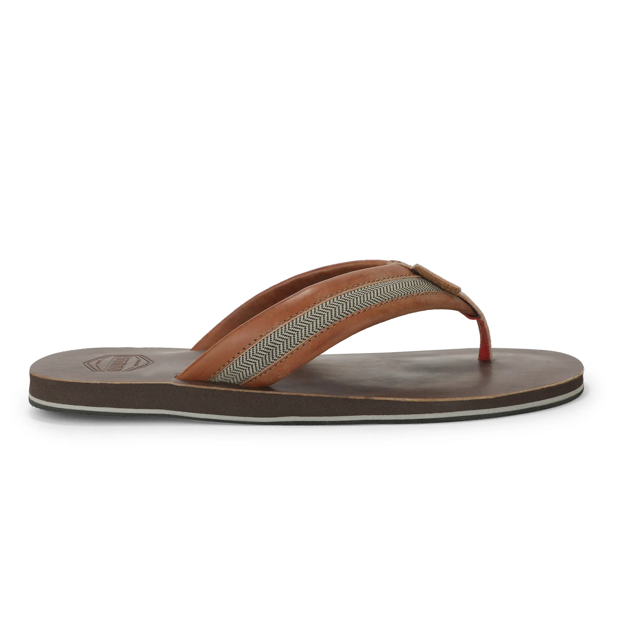 Woodland Premium Tan Men's PU Slippers - Thumbnail 2