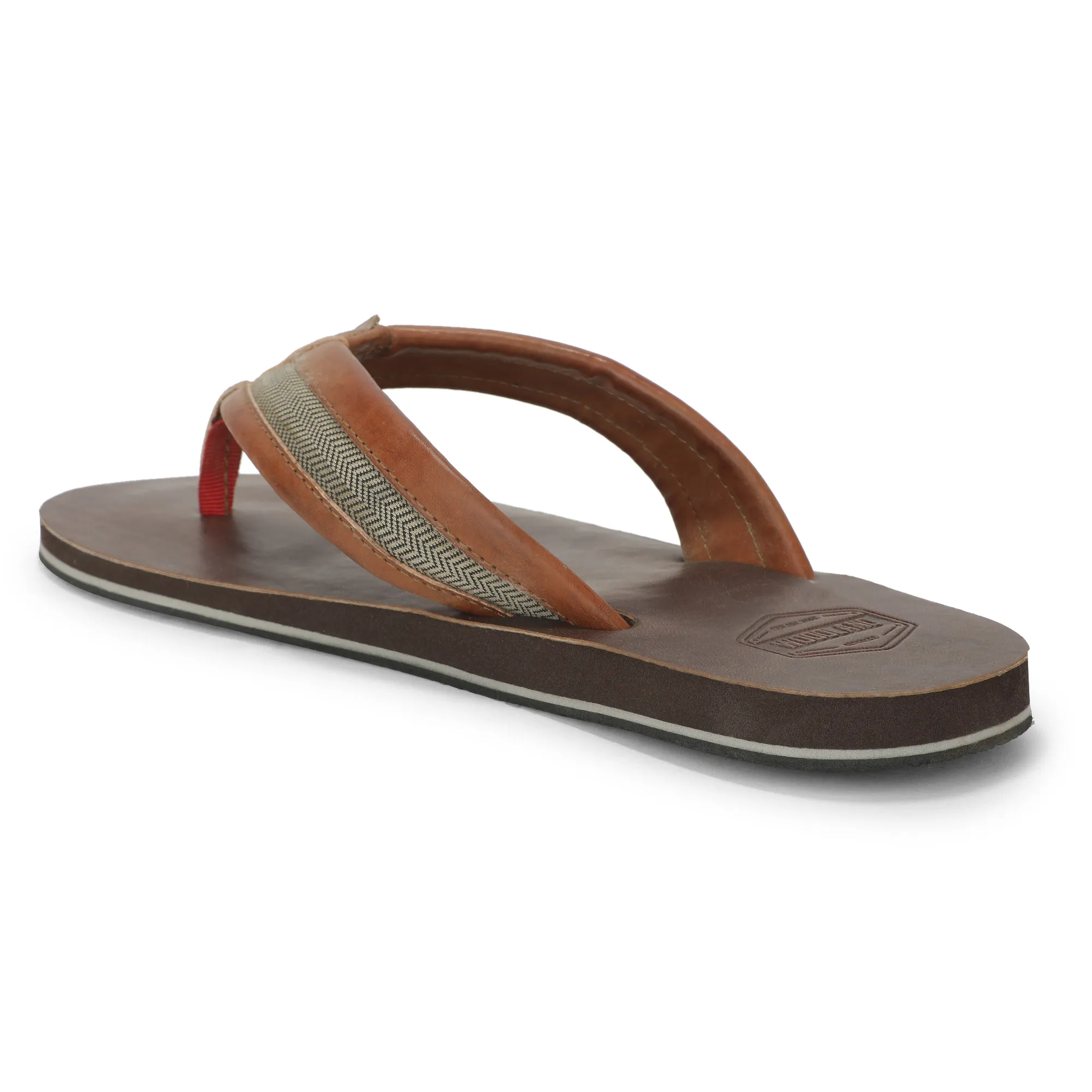 Woodland Premium Tan Men's PU Slippers - Thumbnail 7