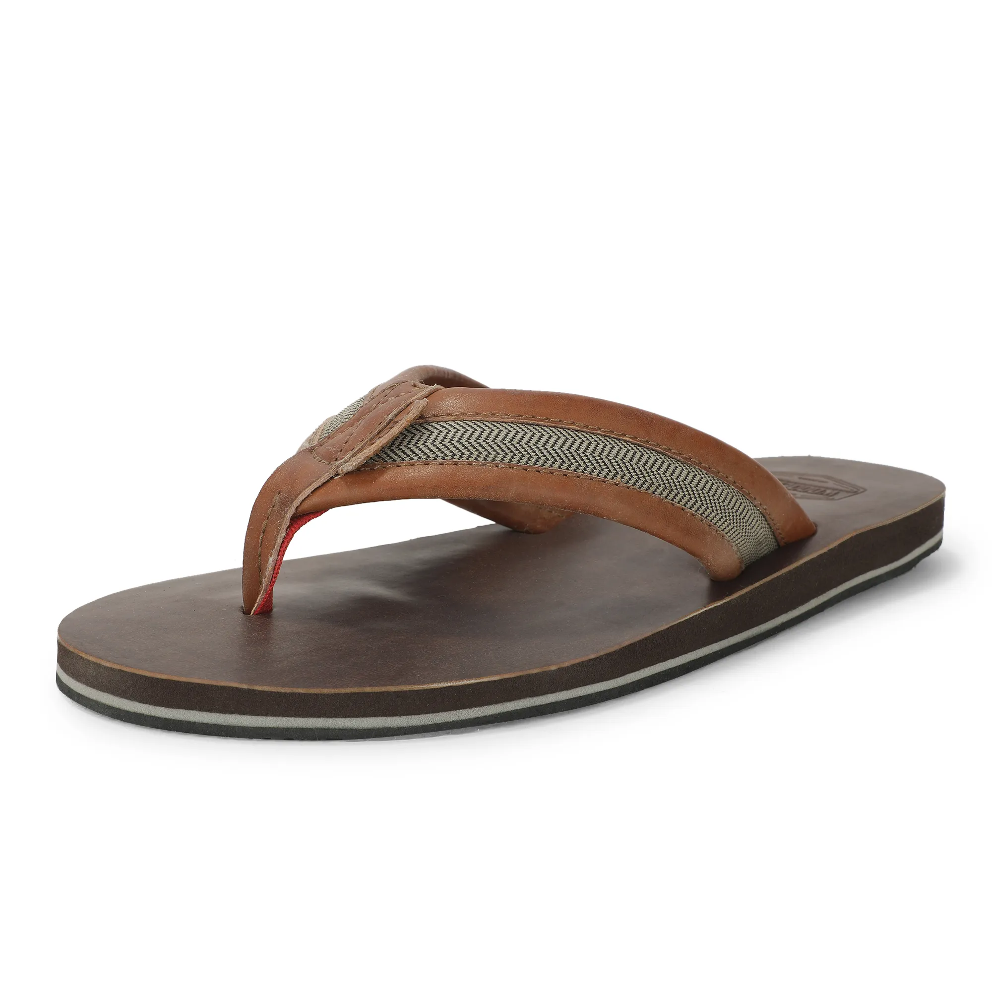 Woodland Premium Tan Men's PU Slippers - Thumbnail 11