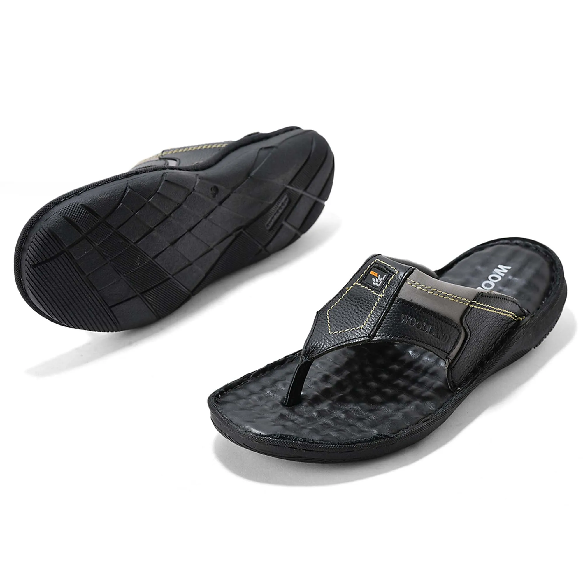 Woodland Black Softy Cbocp2 Men Slippers 6