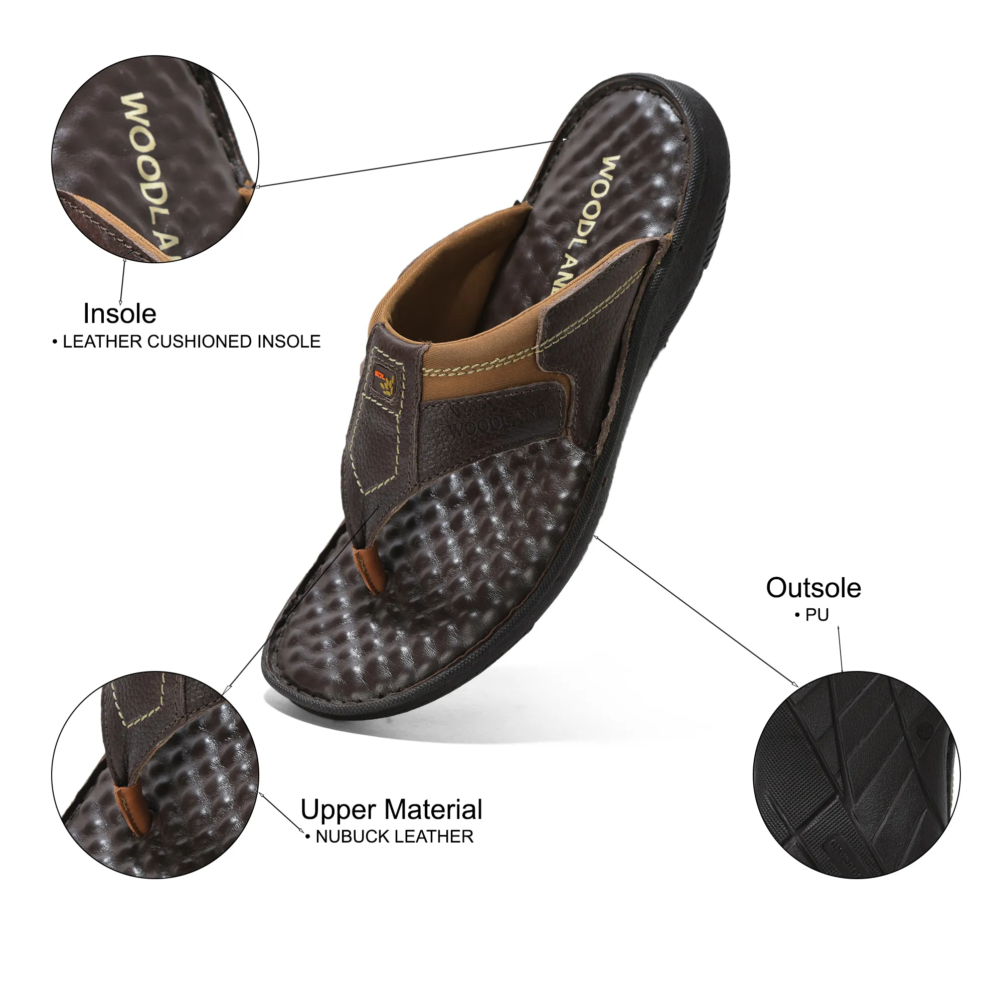 Woodland Brown Softy Cbocp2 Men Slippers 5