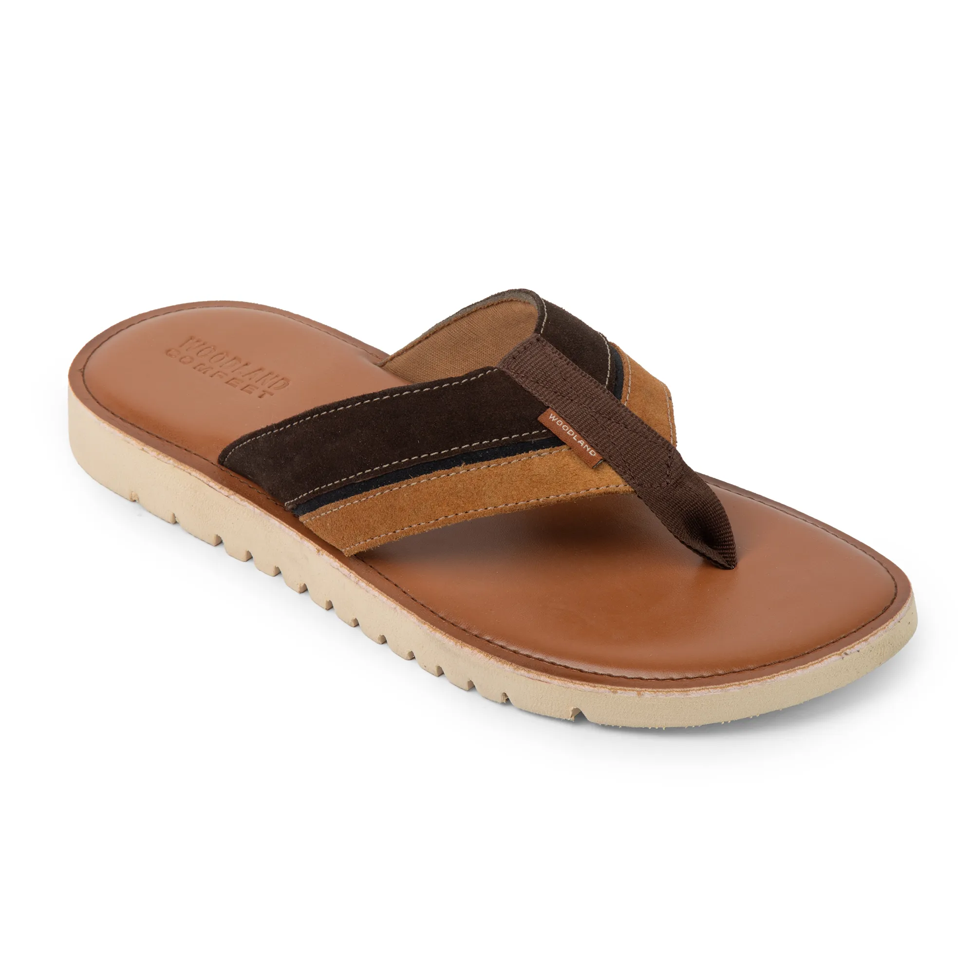 Woodland Smart brown slippers for men - Thumbnail 3