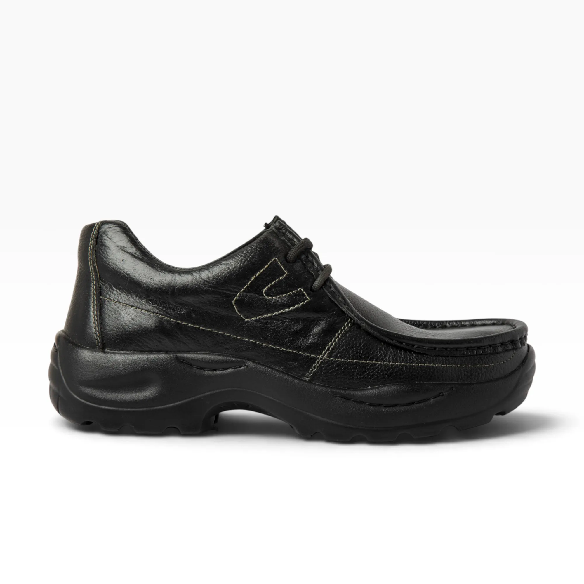 BLACK casual leather shoes - Thumbnail 2