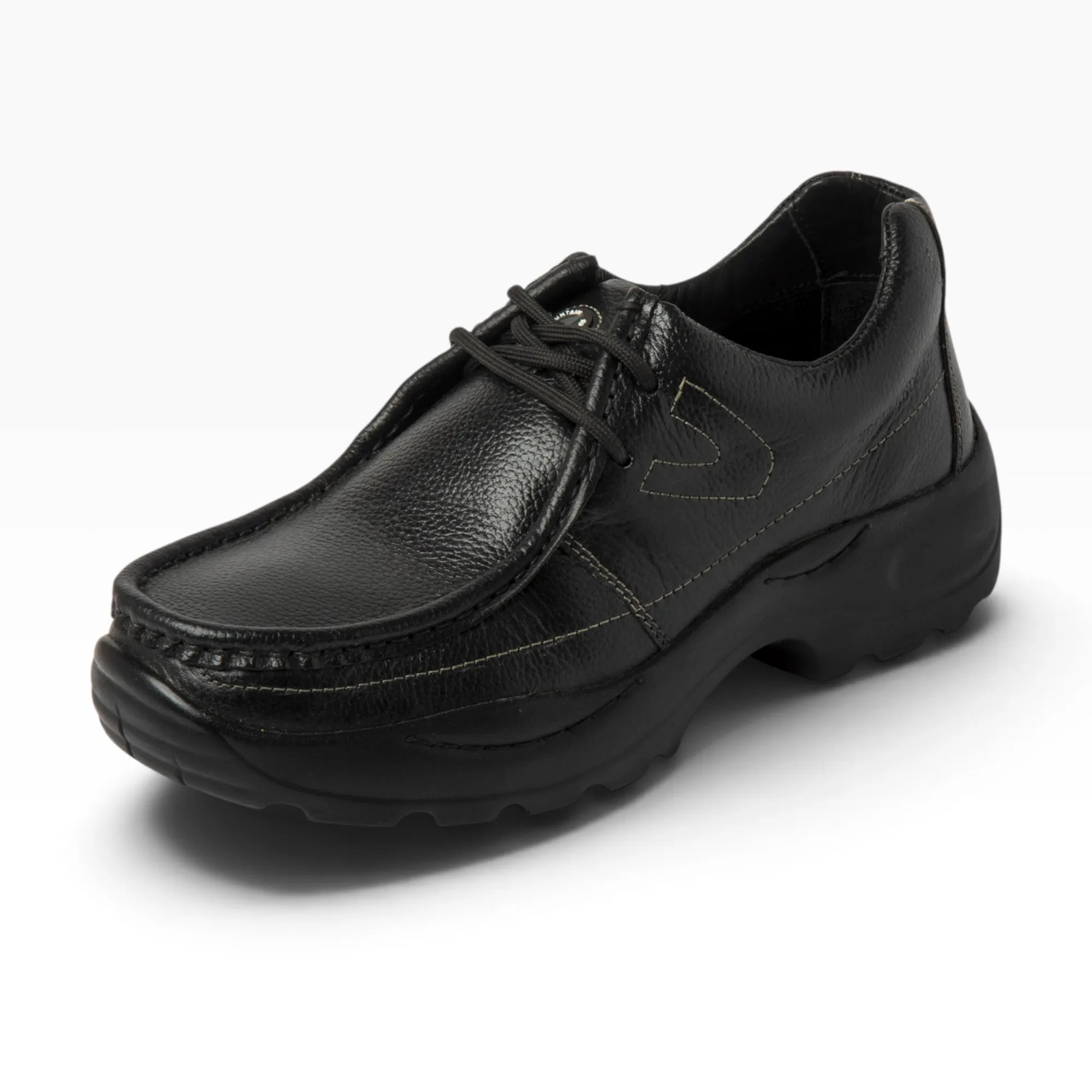 BLACK casual leather shoes - Thumbnail 5