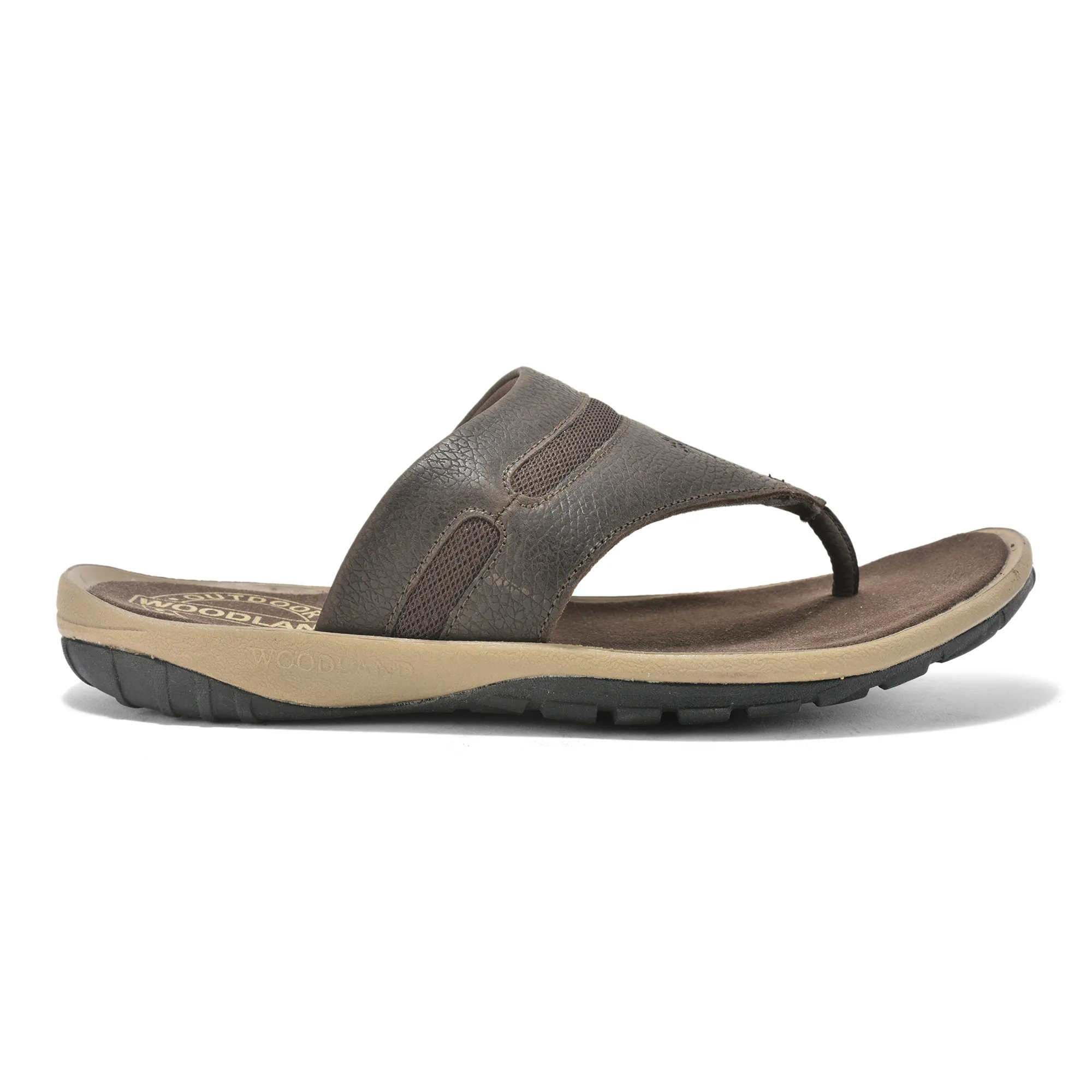 Woodland Nubuck Dark Brown Slipper For Men - Image 1