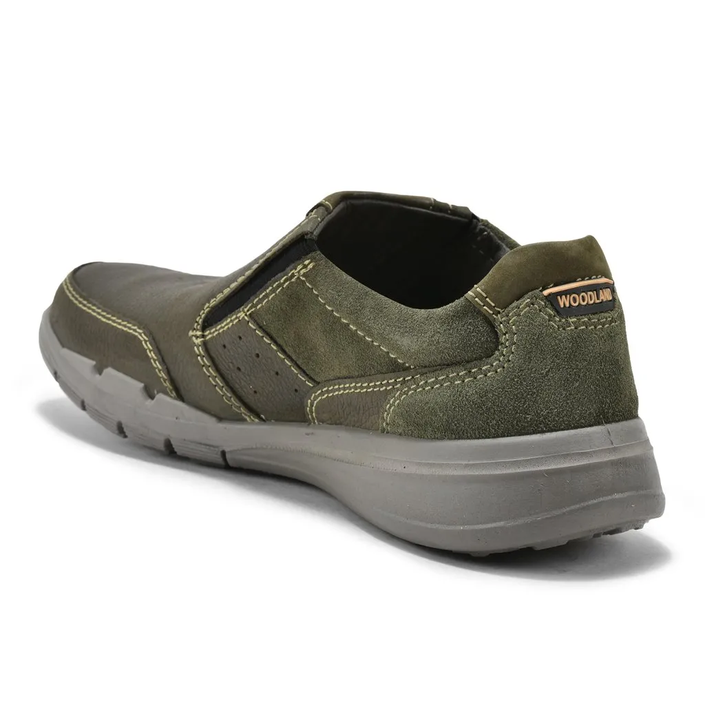 Olive Green slip-on shoe for men - Thumbnail 5