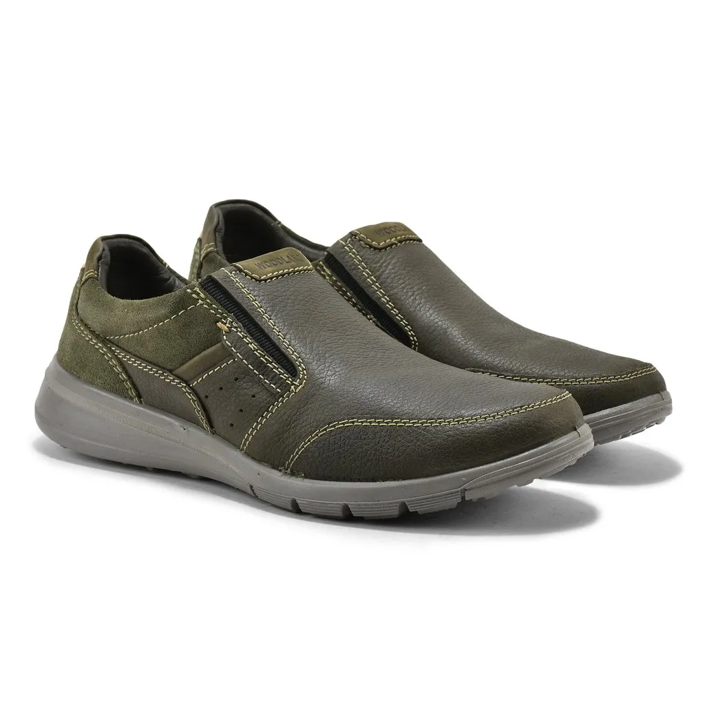 Olive Green slip-on shoe for men - Thumbnail 6