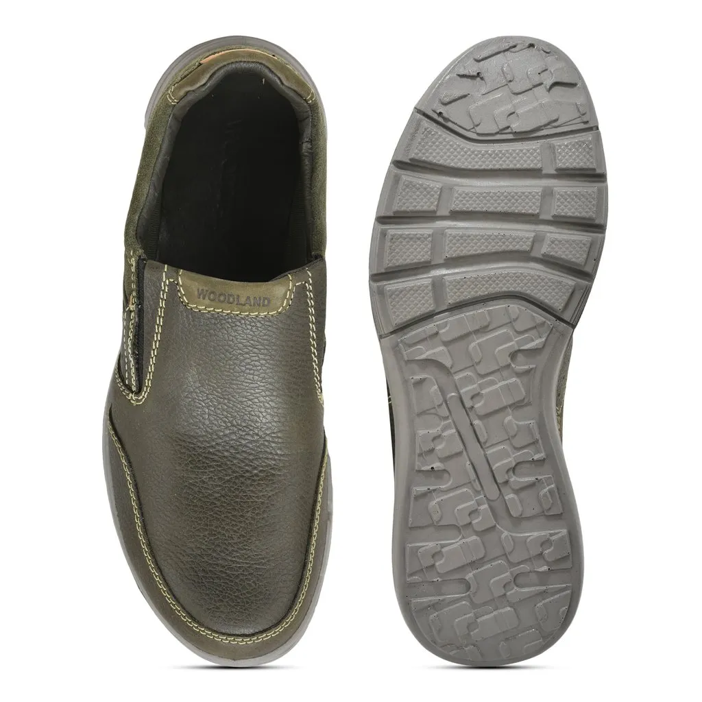 Olive Green slip-on shoe for men - Thumbnail 7