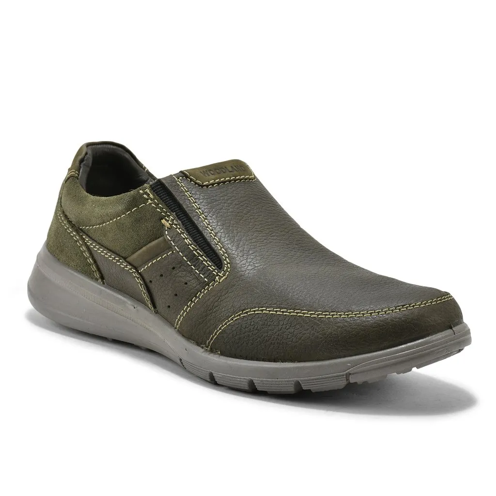 Olive Green slip-on shoe for men - Thumbnail 8