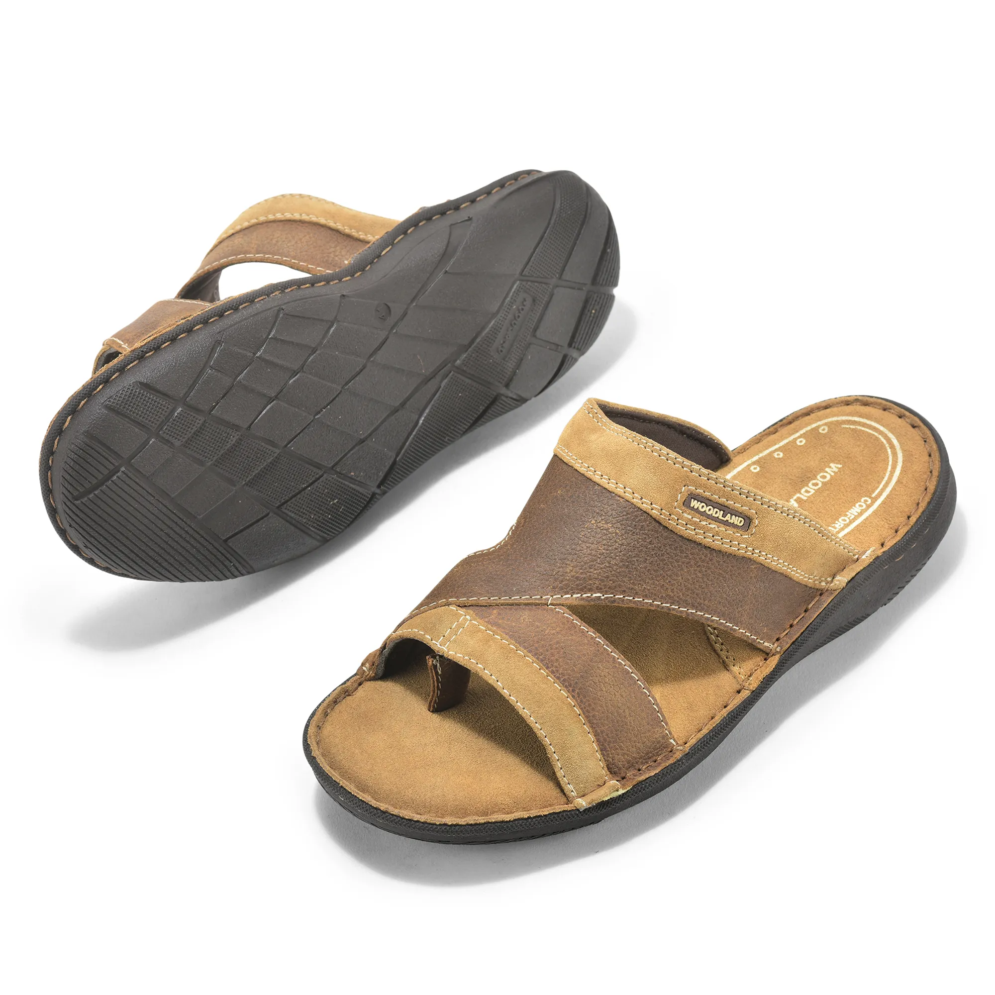 Camel Nubuck Slipper For Men - Thumbnail 5