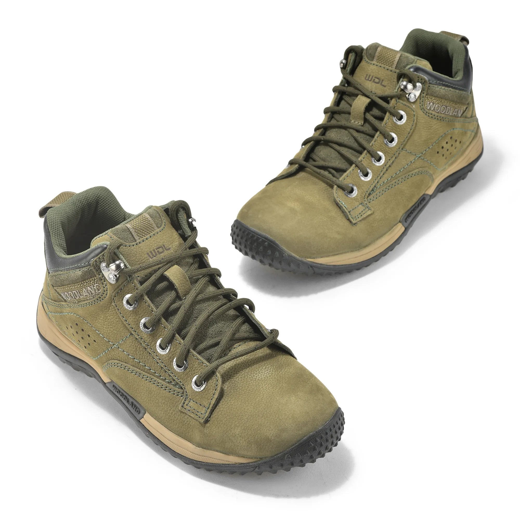Olive Green casual shoes for men - Thumbnail 2