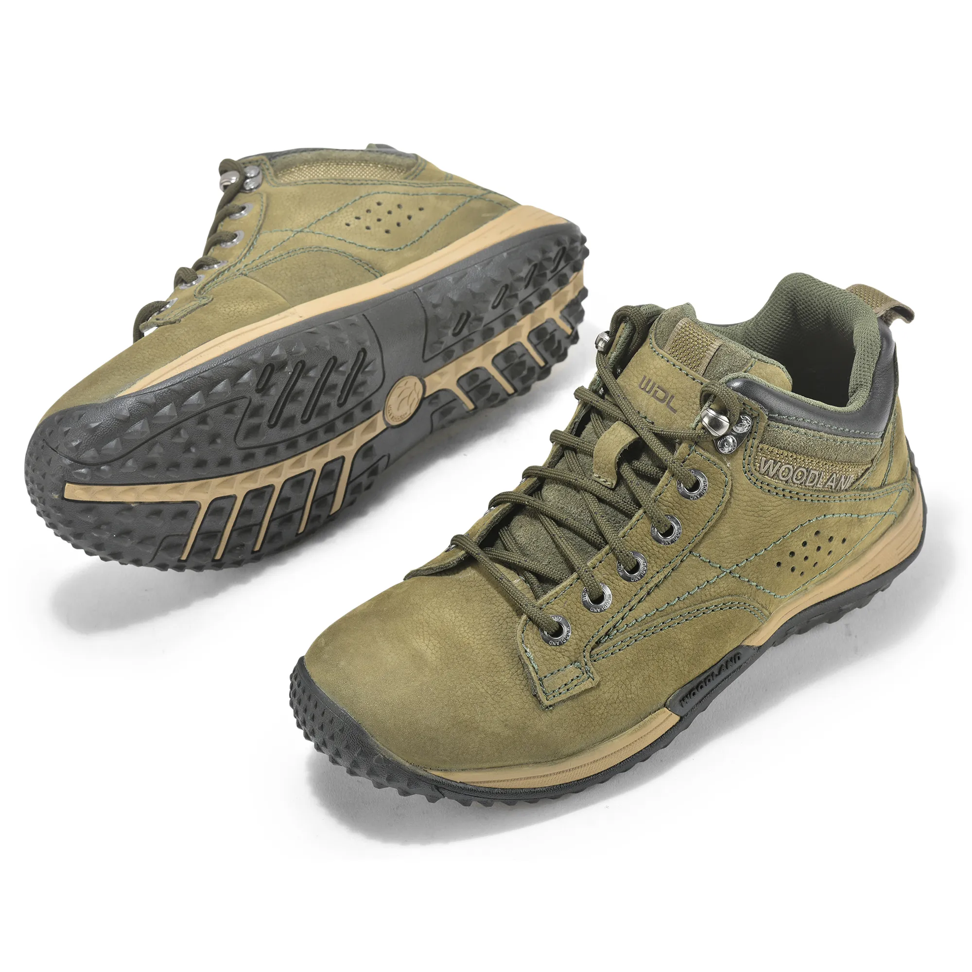 Olive Green casual shoes for men - Thumbnail 5