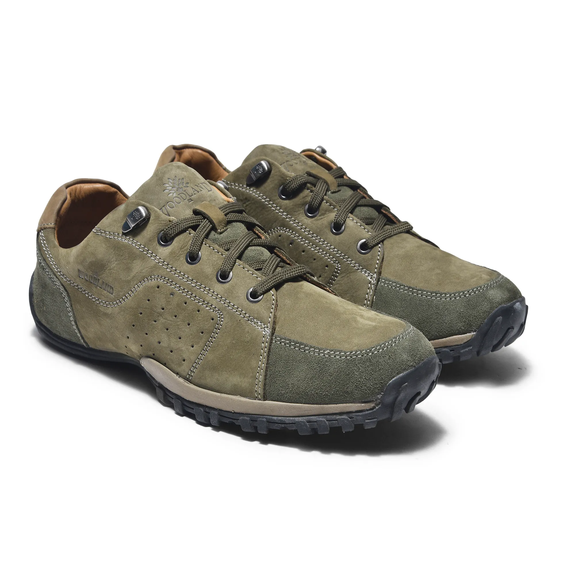 Olive green casual shoes for men - Thumbnail 6