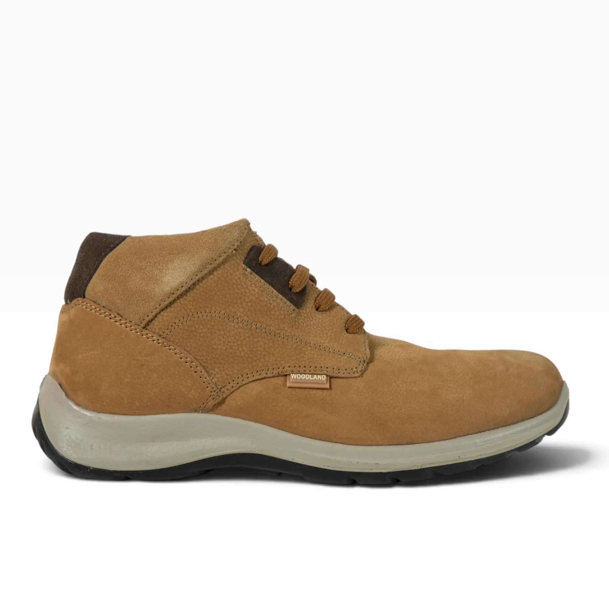 Woodland Men Camel Nubuck Lace-Up Boots - Thumbnail 2