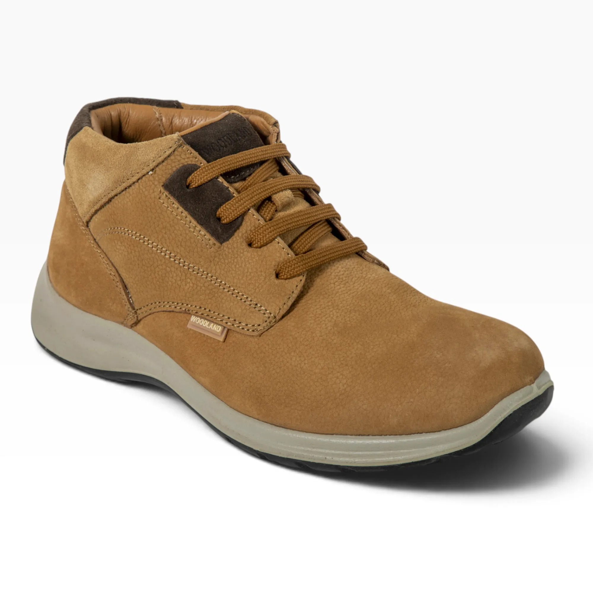 Woodland Men Camel Nubuck Lace-Up Boots - Thumbnail 12