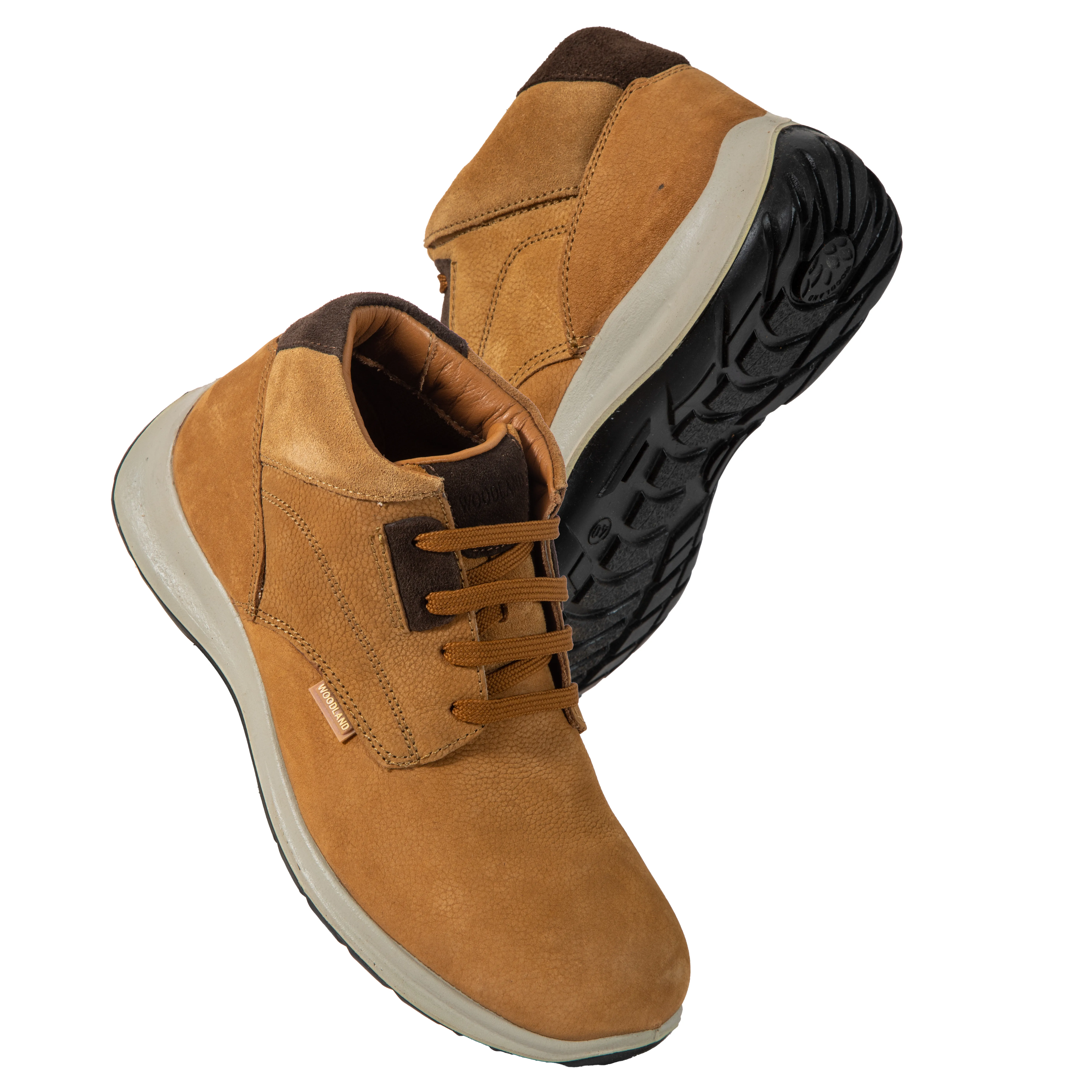 Woodland Men Camel Nubuck Lace-Up Boots - Thumbnail 13