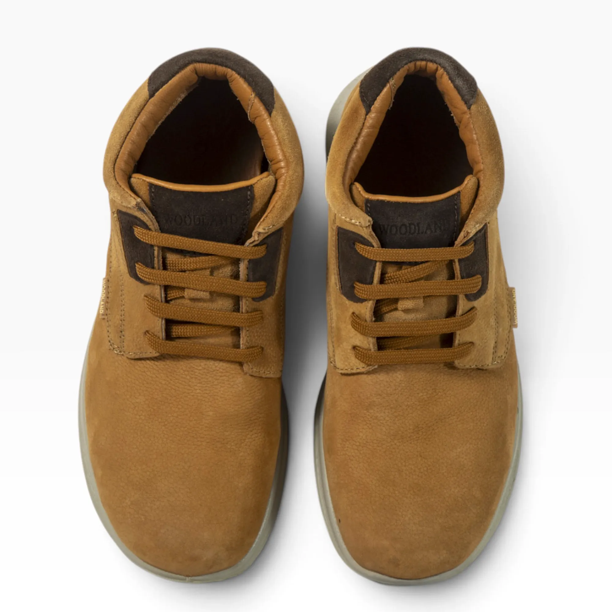 Woodland Men Camel Nubuck Lace-Up Boots - Thumbnail 6