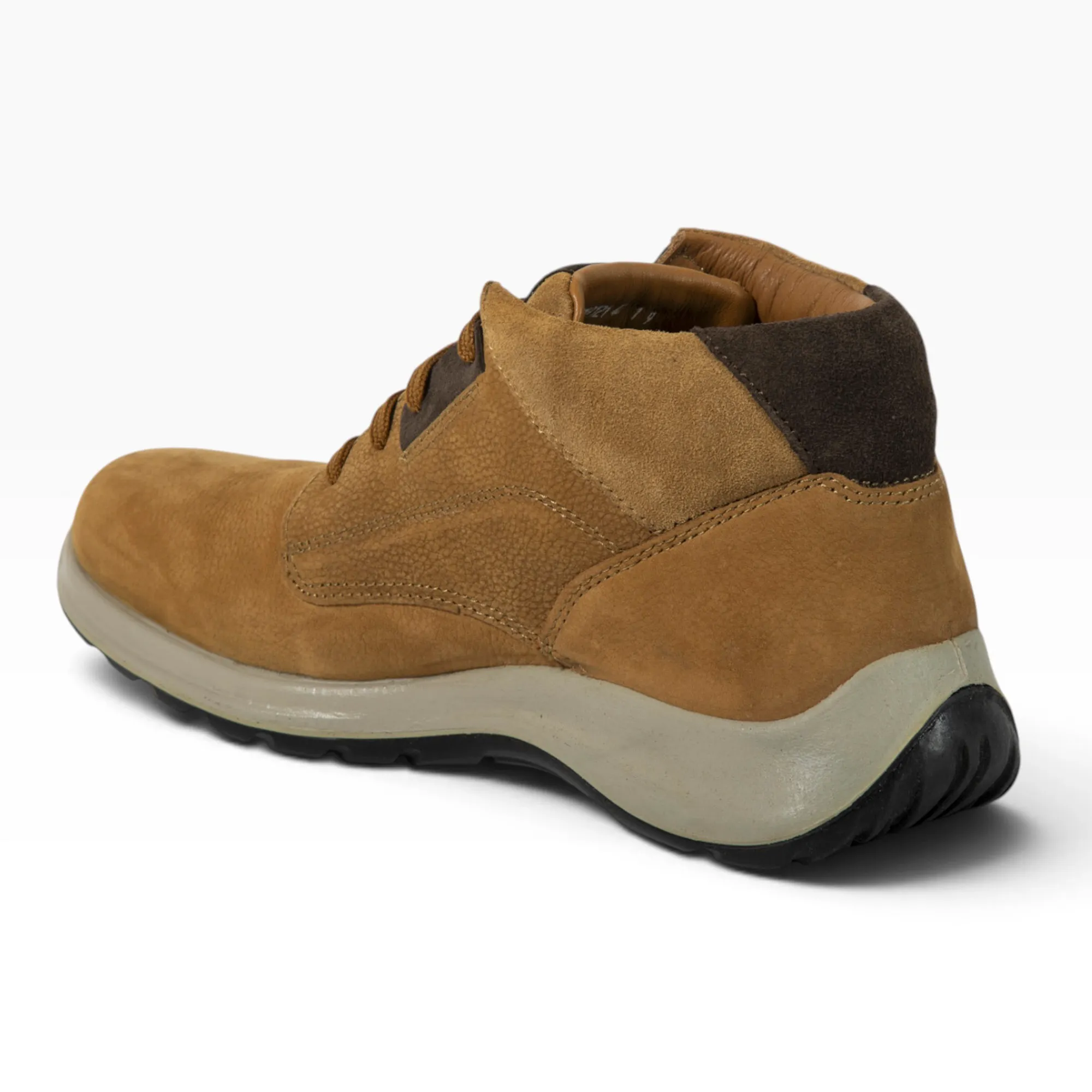 Woodland Men Camel Nubuck Lace-Up Boots - Thumbnail 8