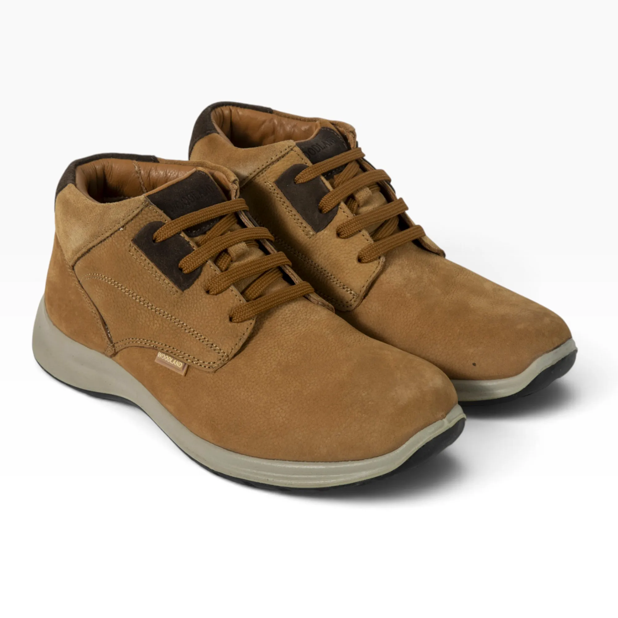 Woodland Men Camel Nubuck Lace-Up Boots - Thumbnail 9