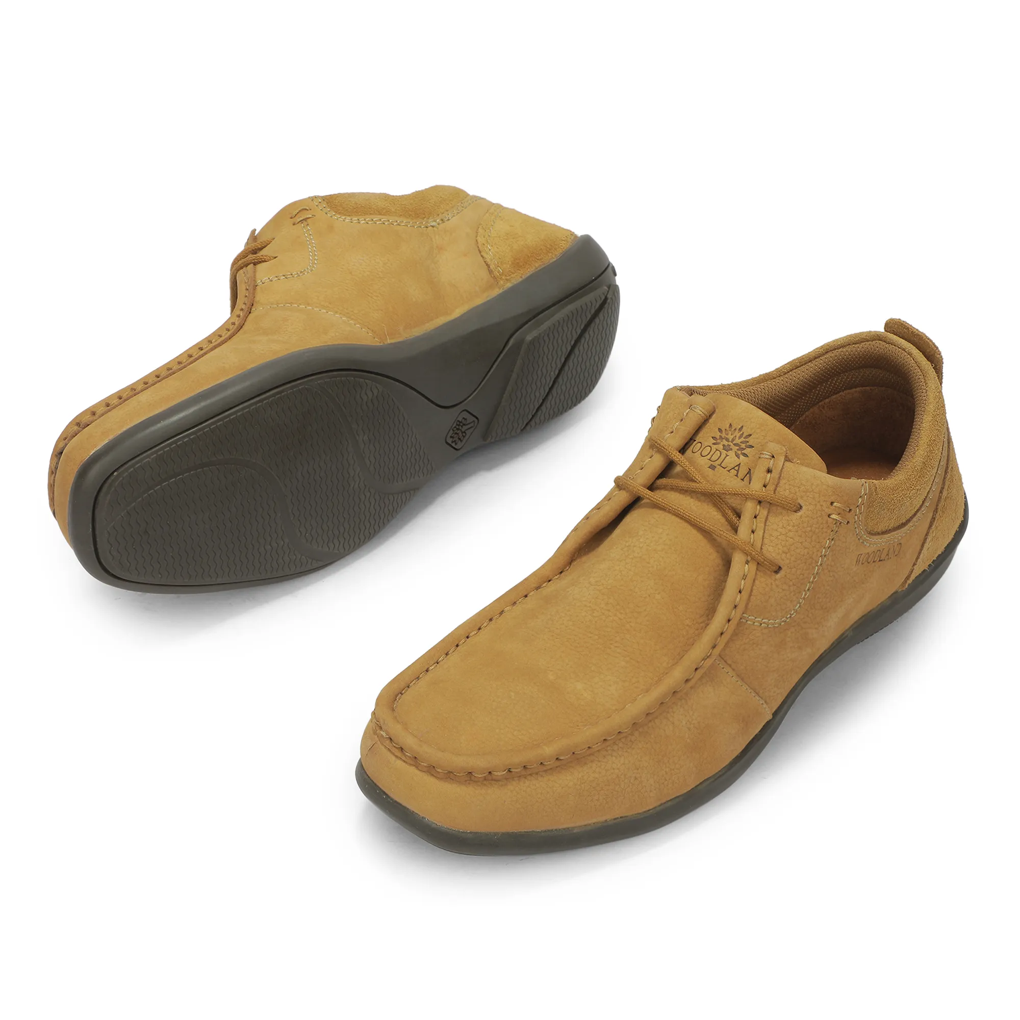 Casual Camel lace-up shoes for men 7