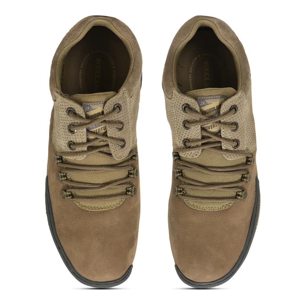 Woodland Dubai khaki casual shoes for men - Thumbnail 3