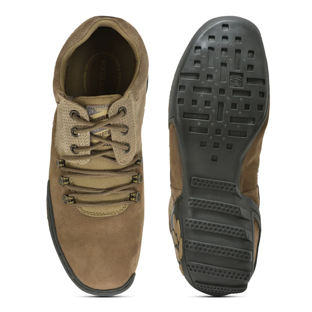Woodland Dubai khaki casual shoes for men - Thumbnail 7