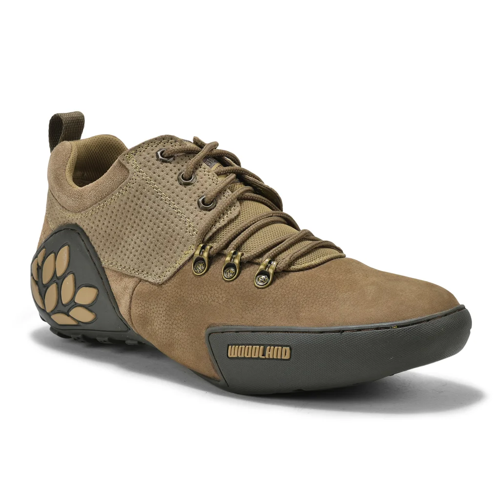 Woodland Dubai khaki casual shoes for men - Thumbnail 8