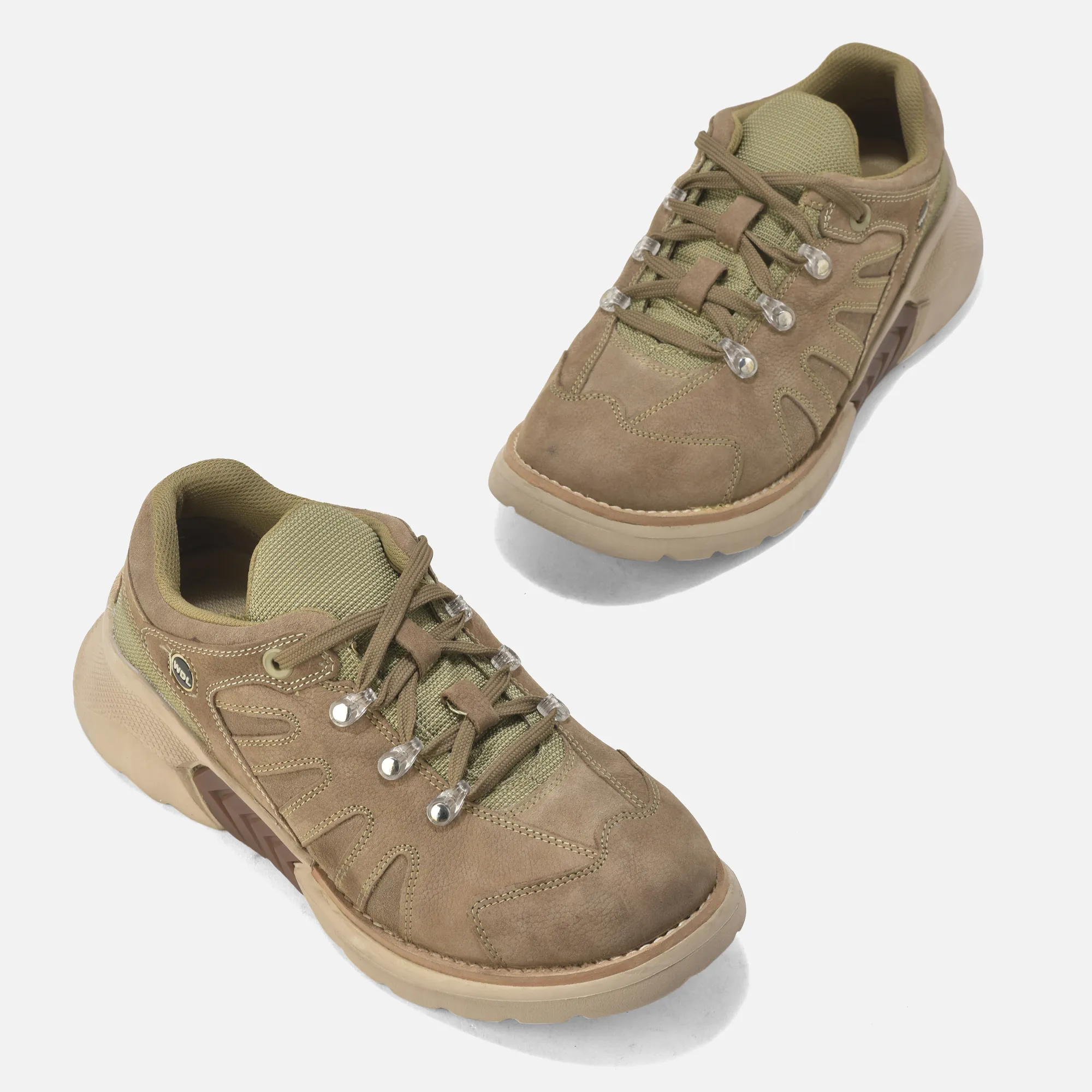 Dubai Khaki casual lace-up shoes for men - Thumbnail 4