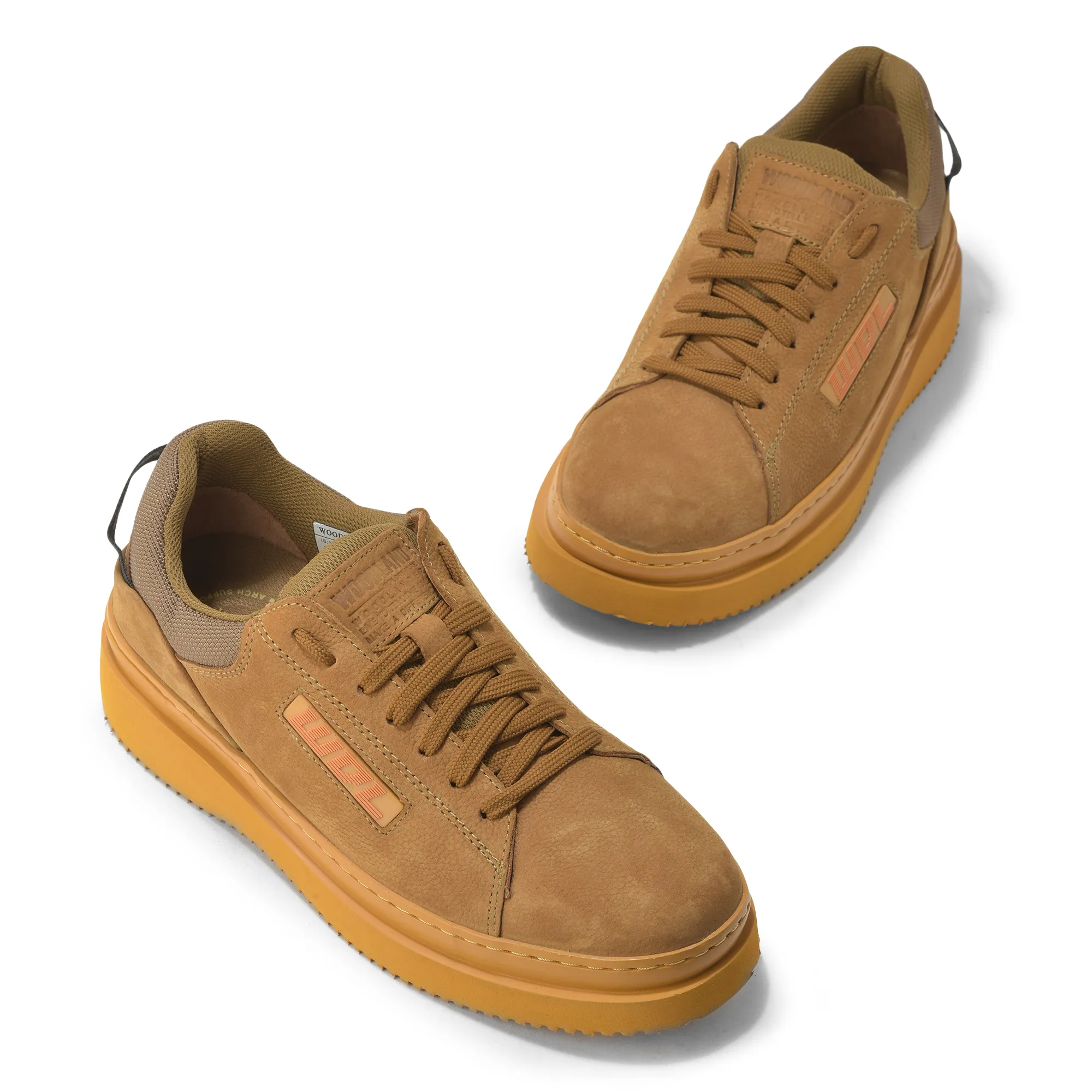 Woodland Camel Casual Lace Up Shoes For Men - Thumbnail 4